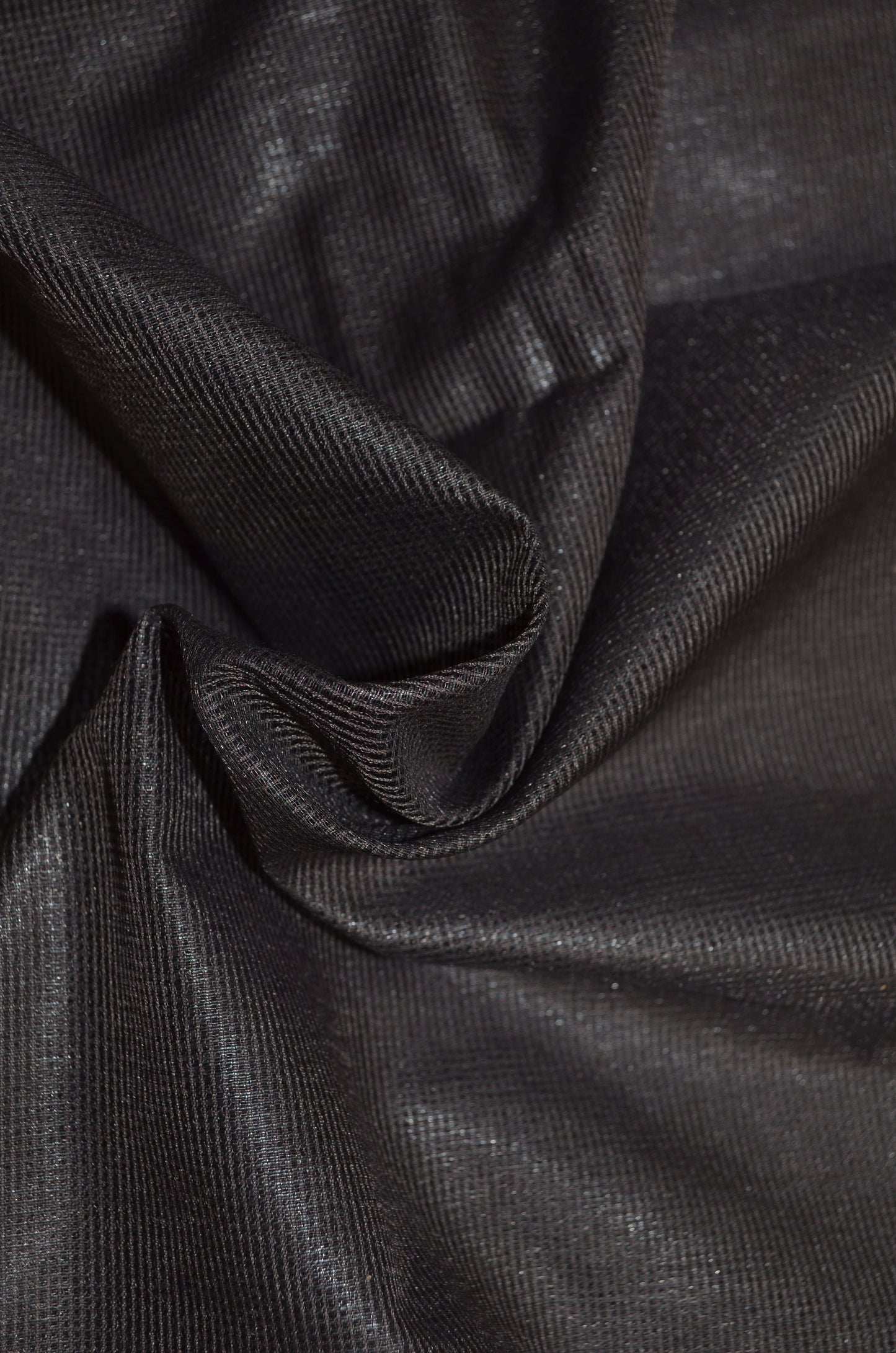 Black Kota Bagru Print Vegan Silk Handloom Saree