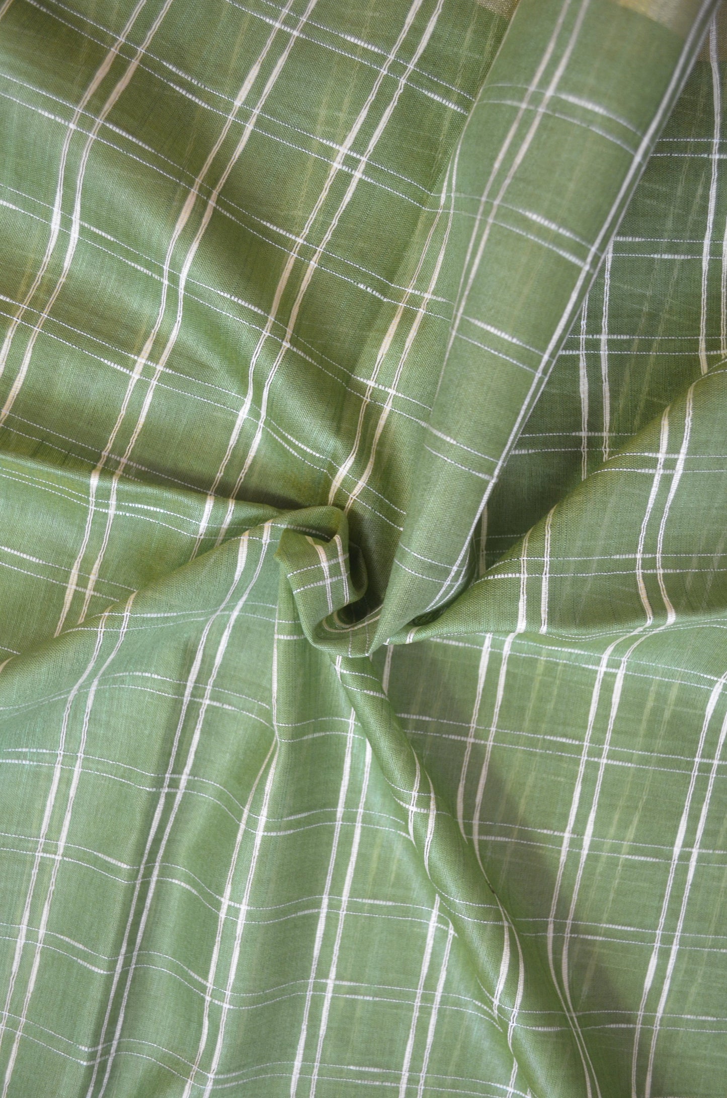 Pista Green Contemporary Vegan Silk Saree