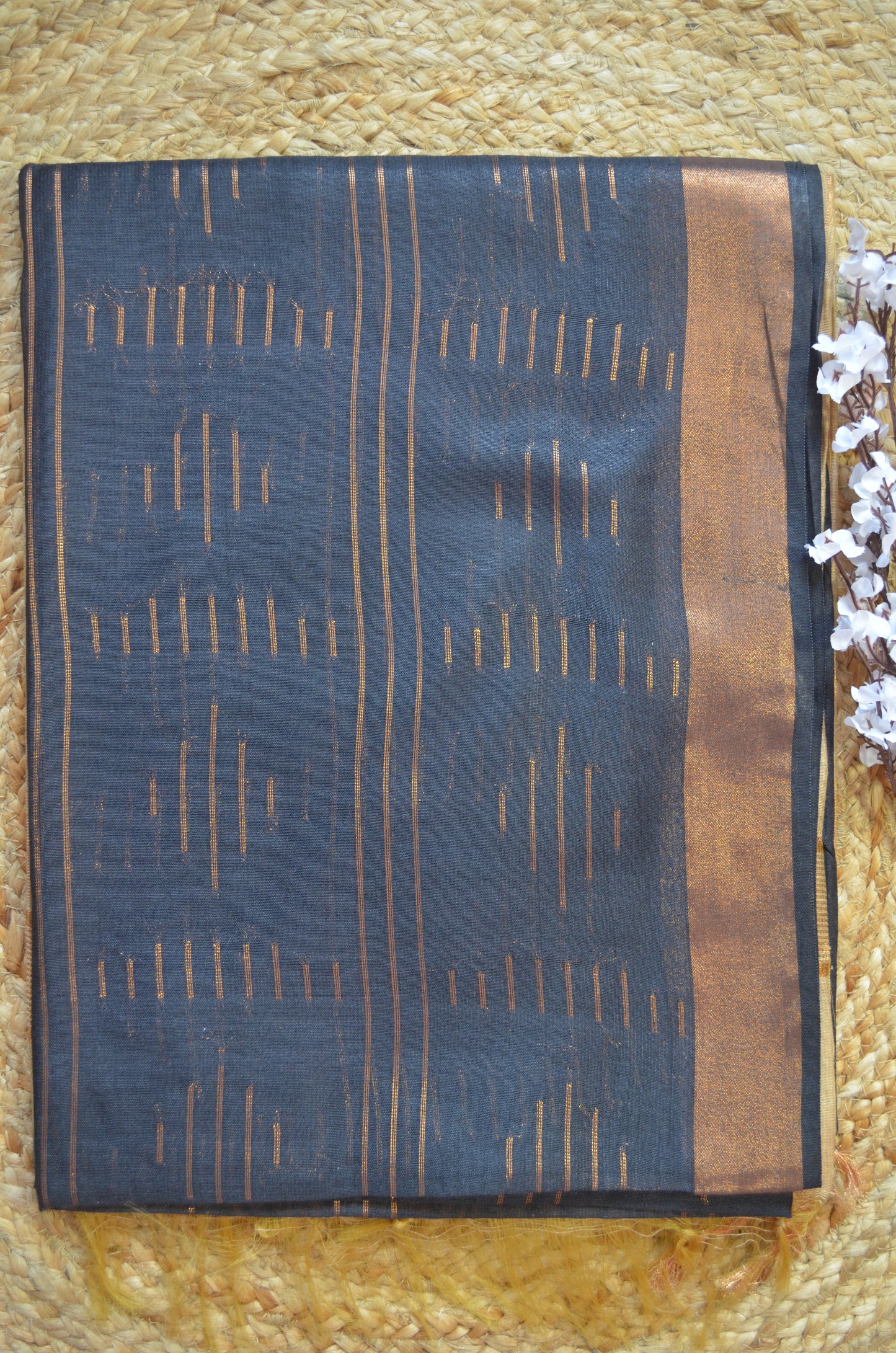 Black Contemporary Vegan Silk Saree