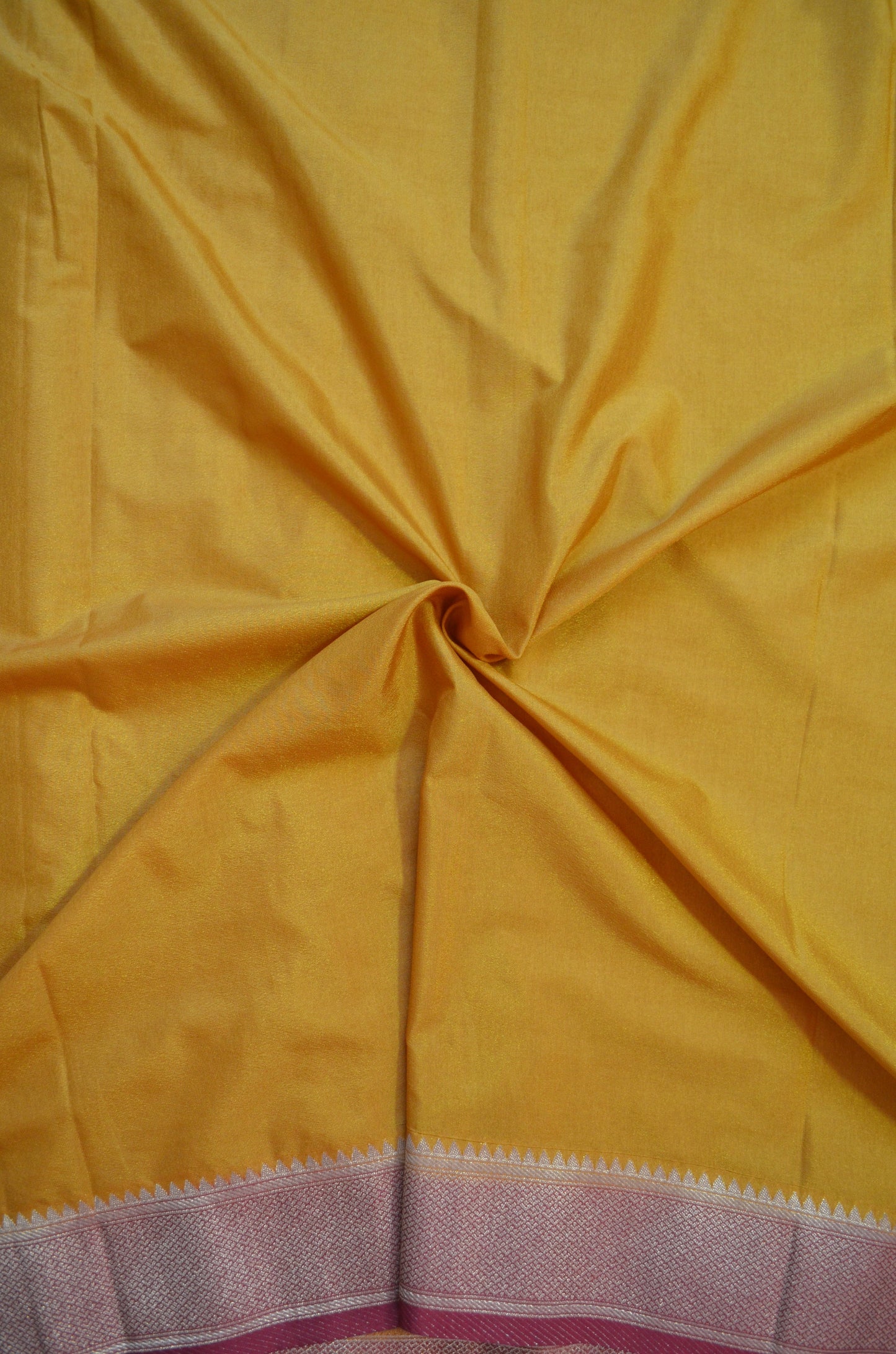 Mustard Georgette Banarasi Silk Saree