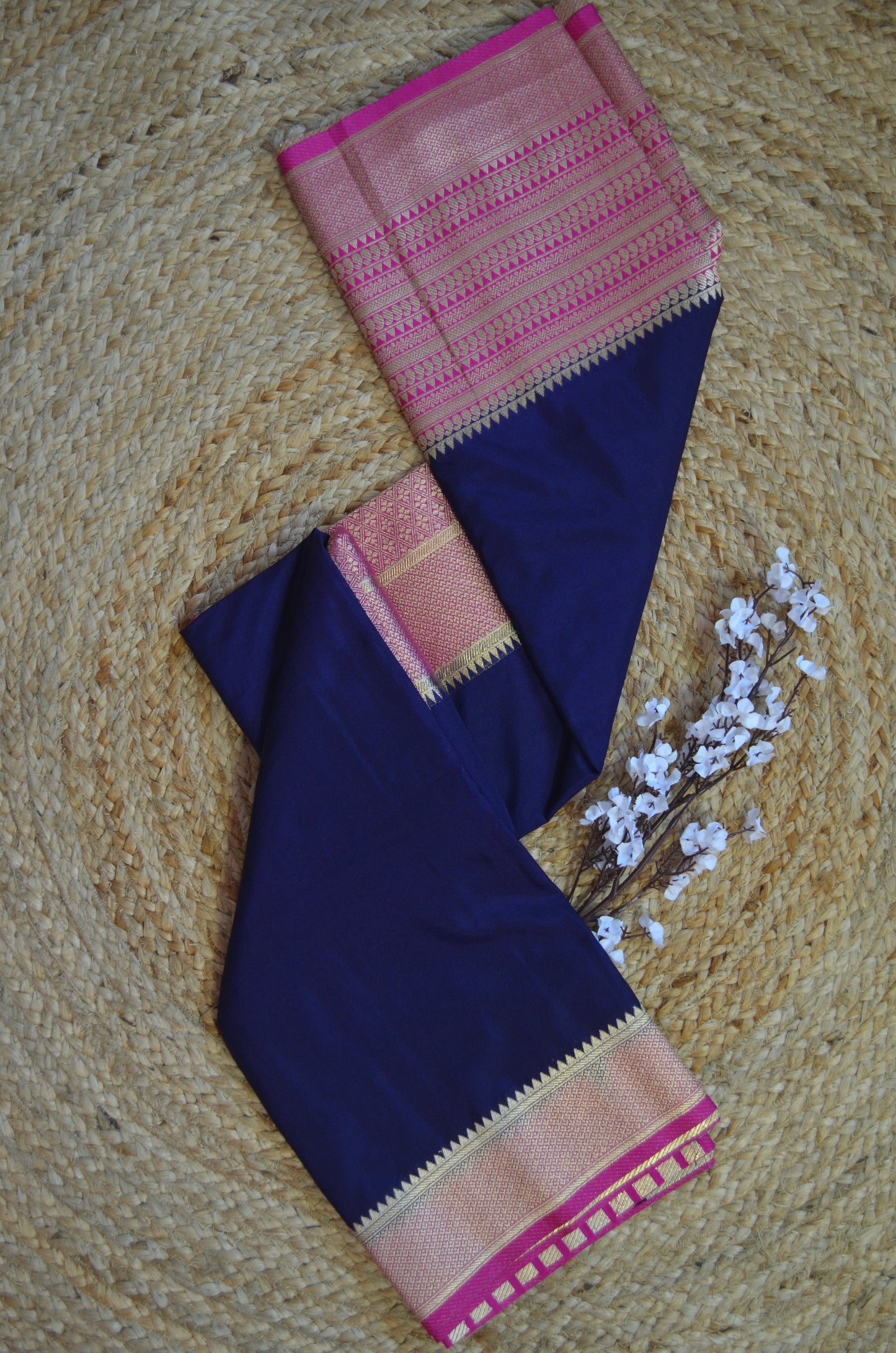 Purple Georgette Banarasi Silk Saree