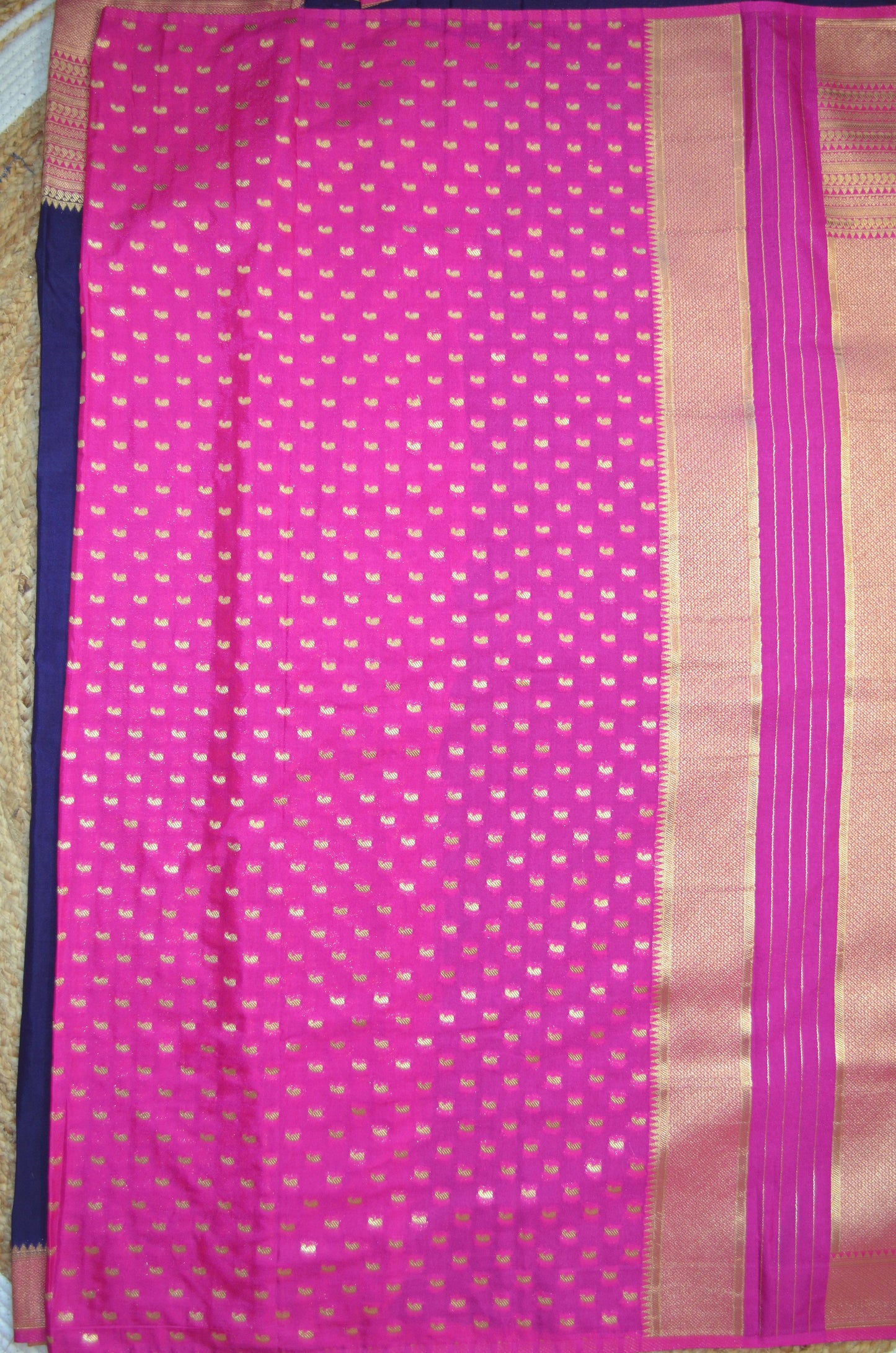 Purple Georgette Banarasi Silk Saree