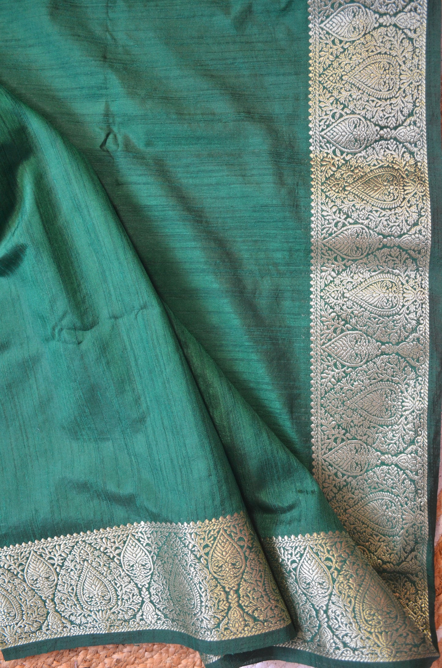 Bottle Green Contemporary Silk Saree