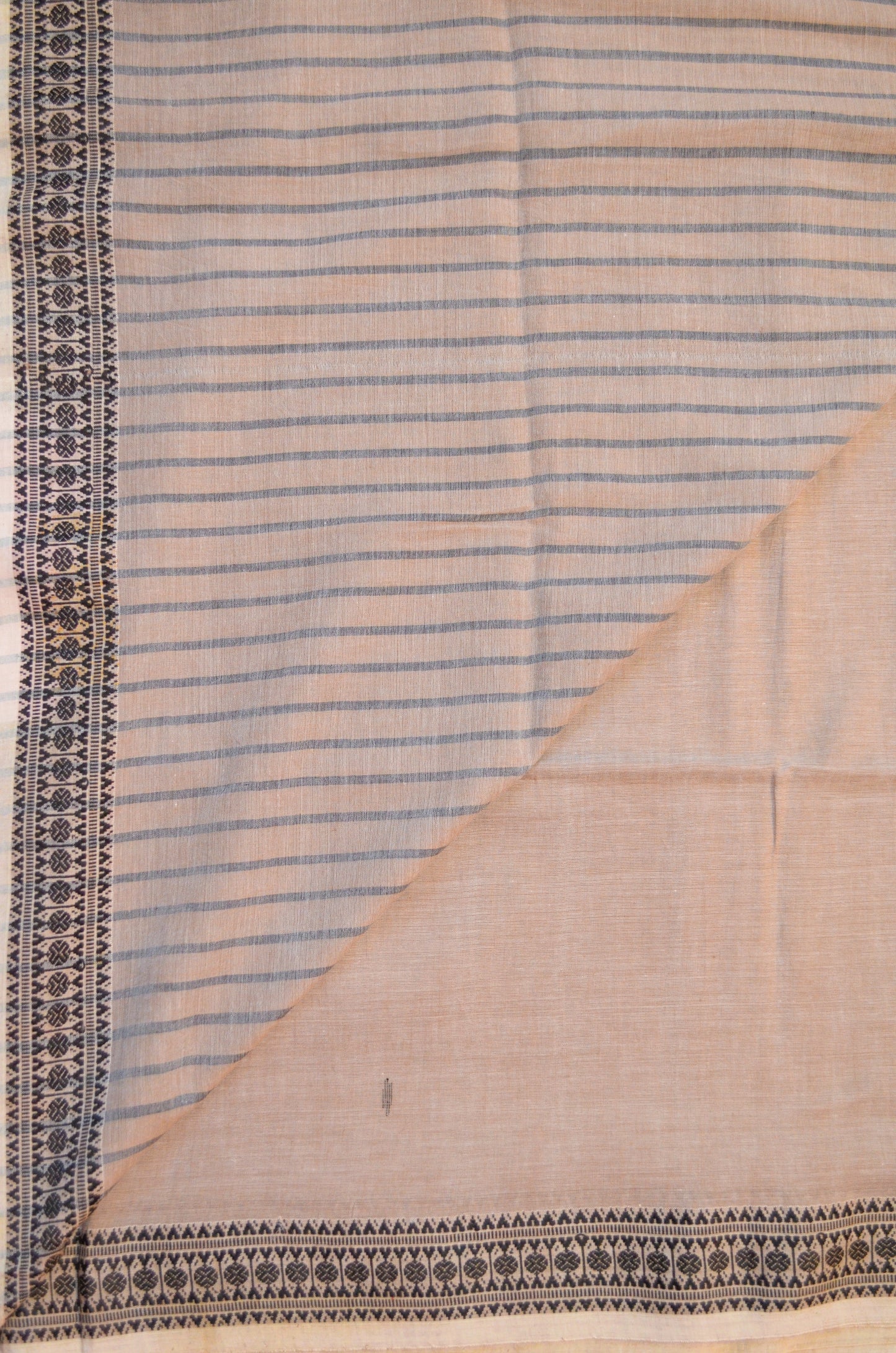 Brown Buttery Mul Cotton Bengal Muslin Handloom Saree