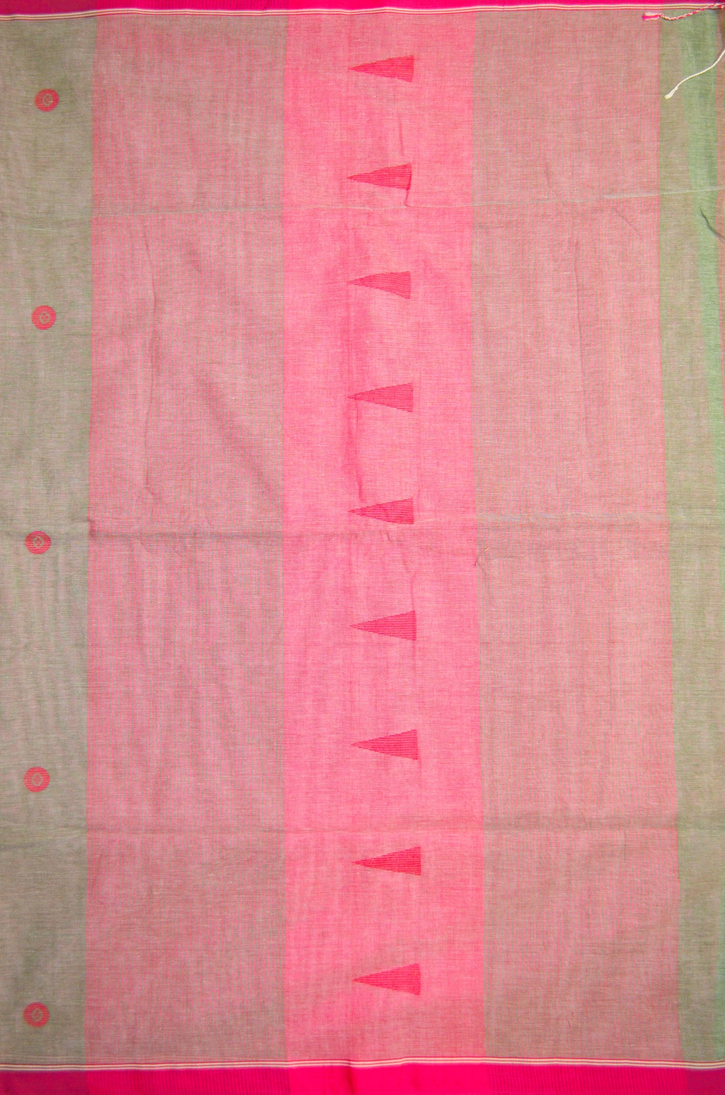 Grey Seafoam Buttery Mul Cotton Bengal Khadi Handloom Saree