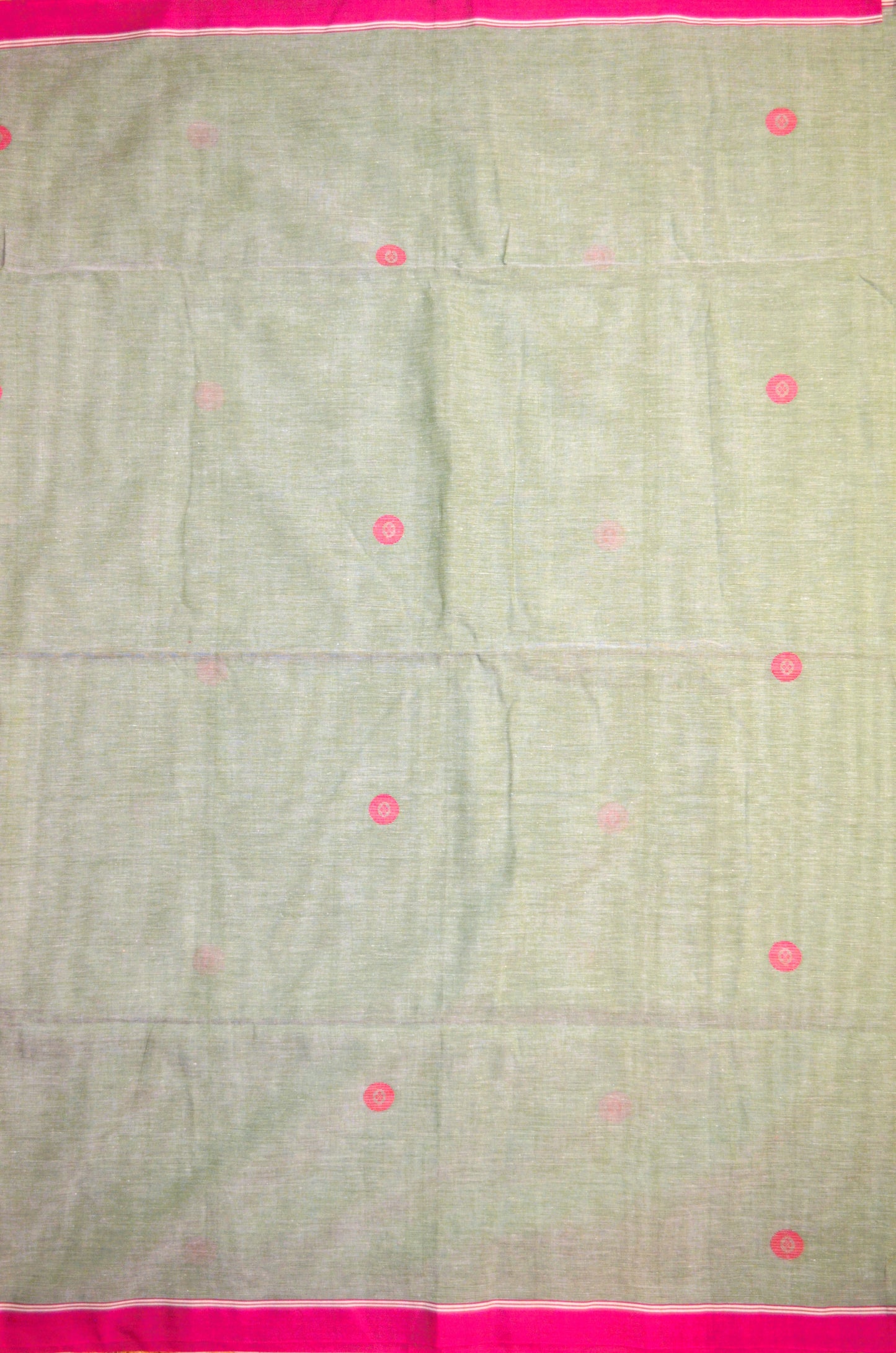 Grey Seafoam Buttery Mul Cotton Bengal Khadi Handloom Saree