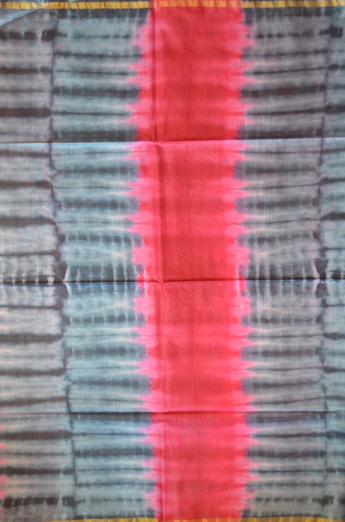 Magenta Shibori Vegan Silk Handloom Saree