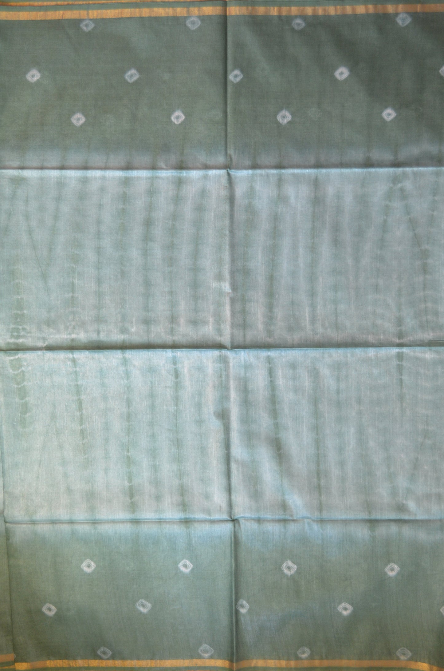 Bottle Green Shibori Vegan Silk Handloom Saree