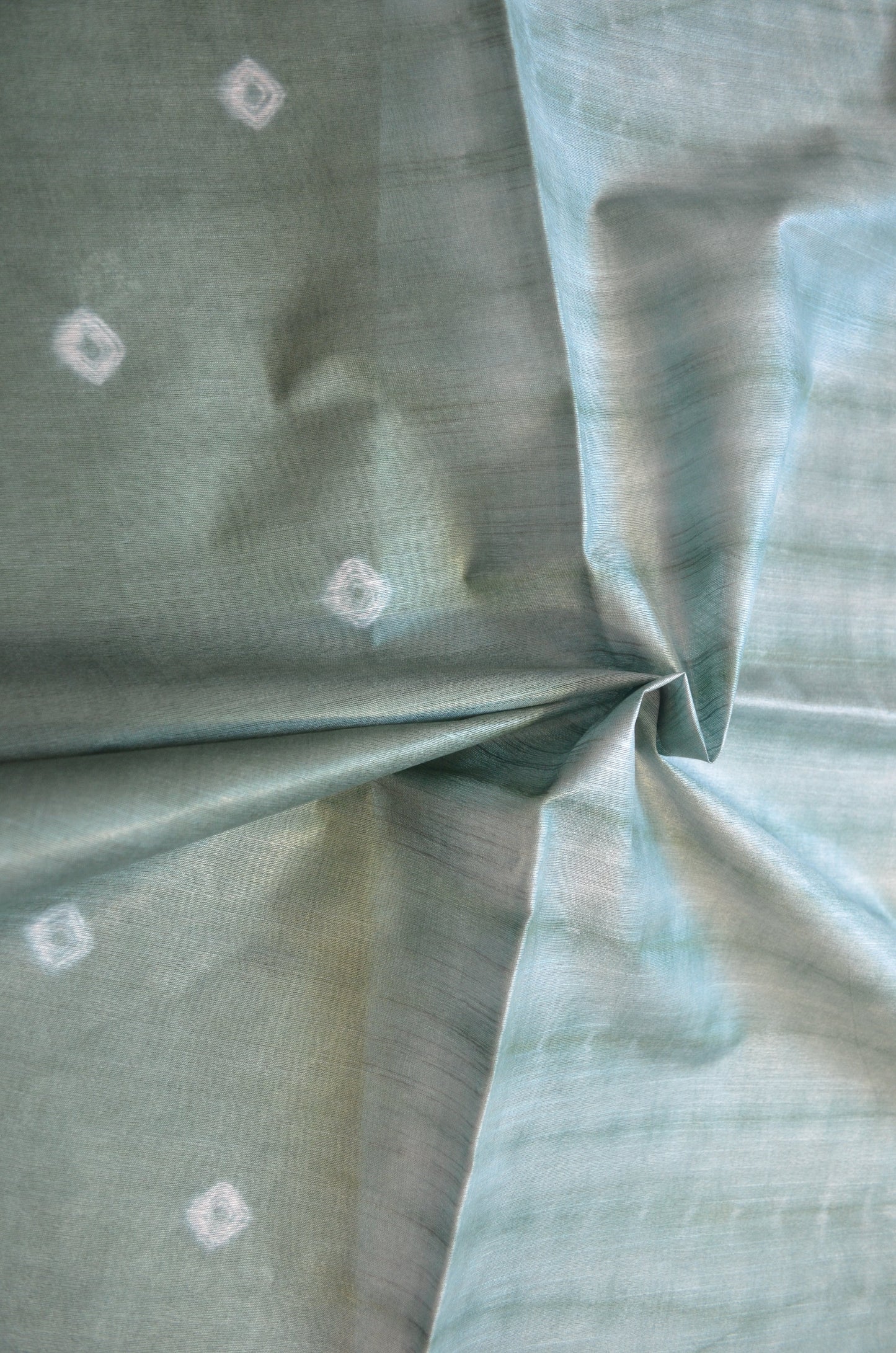 Bottle Green Shibori Vegan Silk Handloom Saree