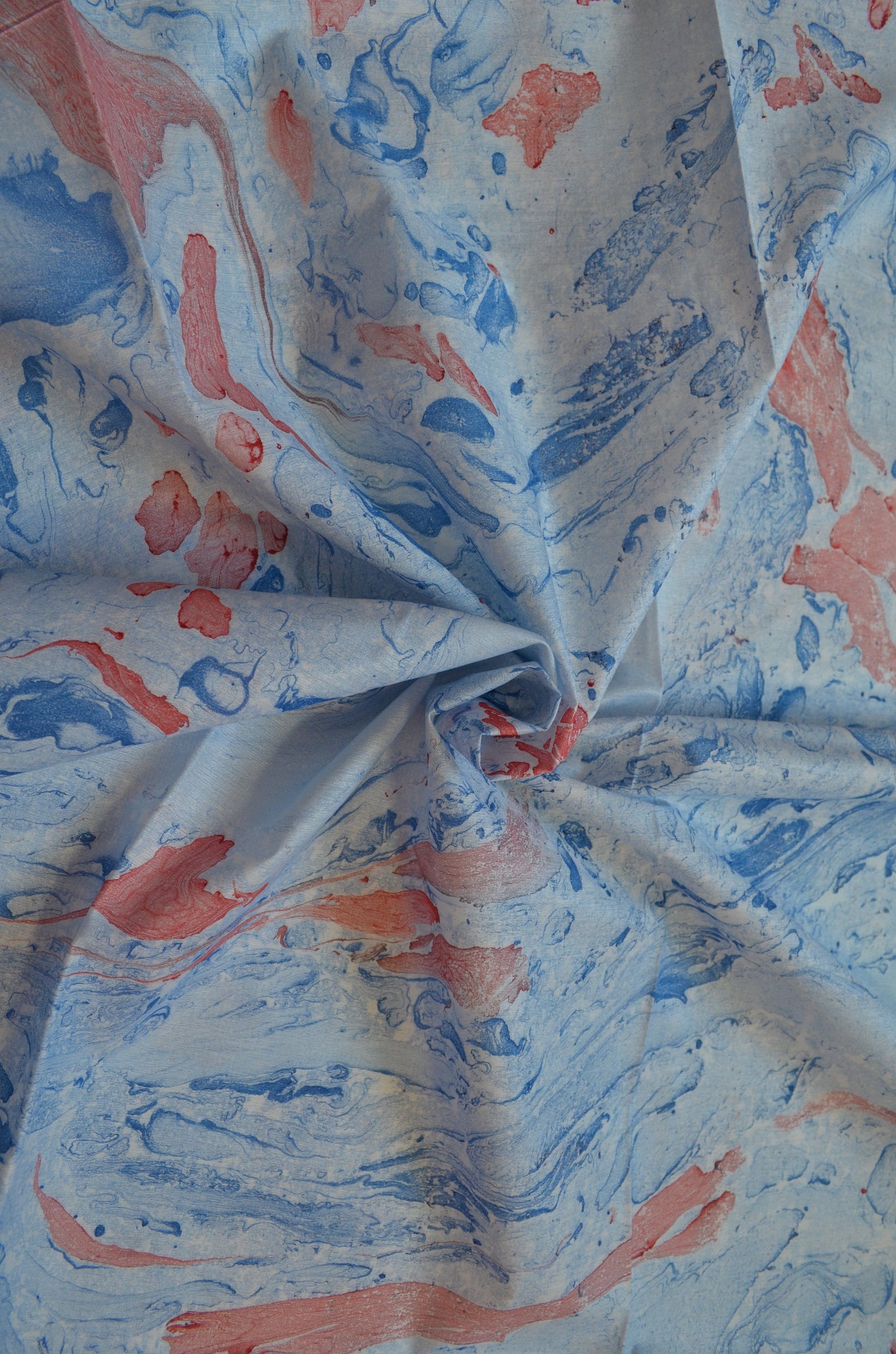 White Marble Print Vegan Silk Handloom Saree
