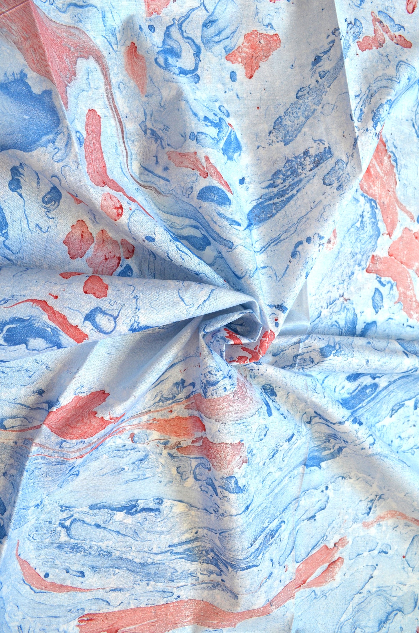 White Marble Print Vegan Silk Handloom Saree
