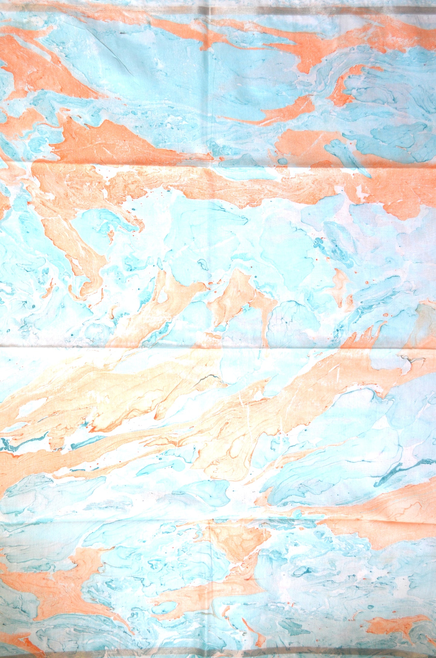 White Marble Print Vegan Silk Handloom Saree