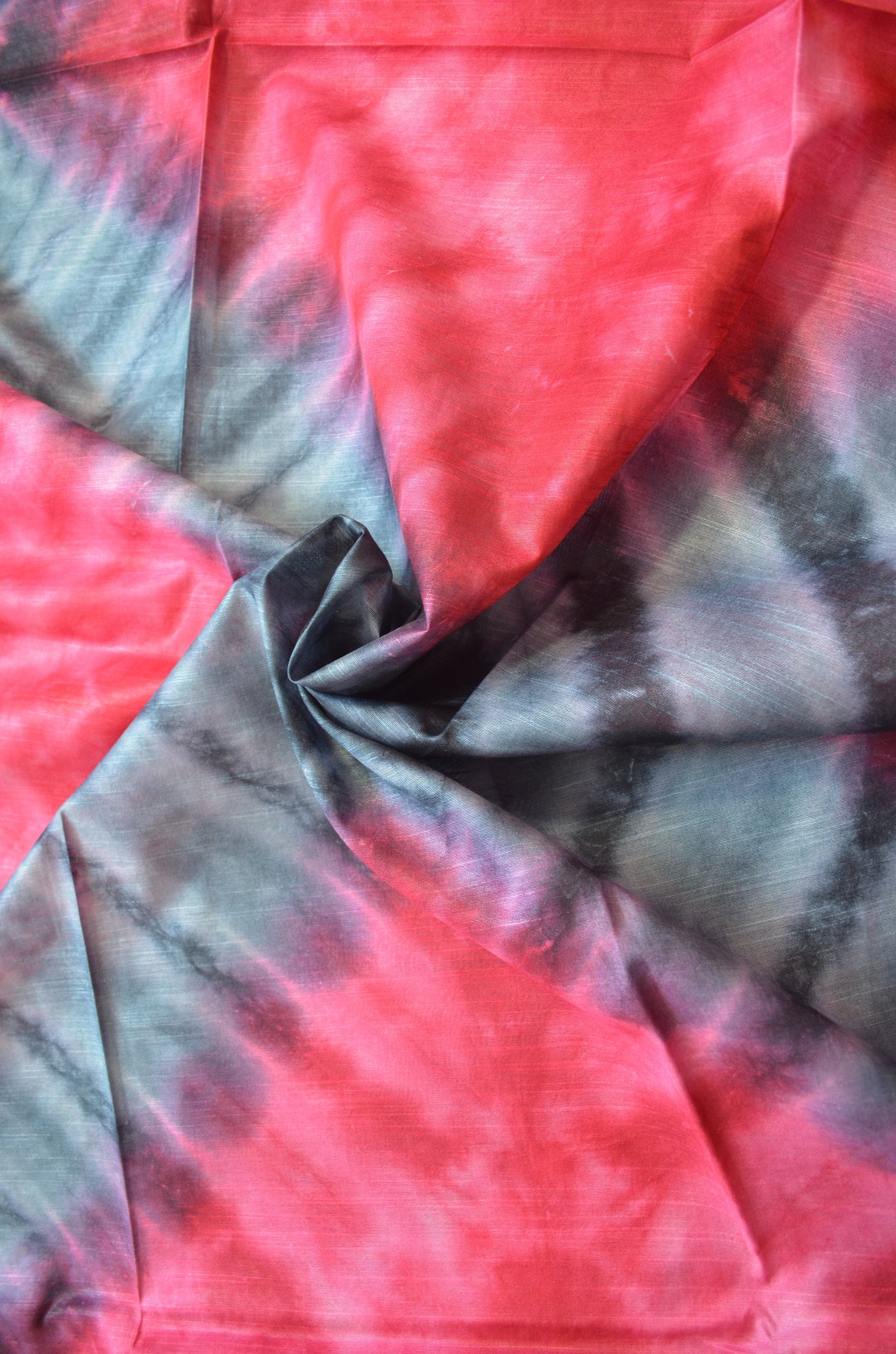 Slate Magenta Shibori Vegan Silk Handloom Saree
