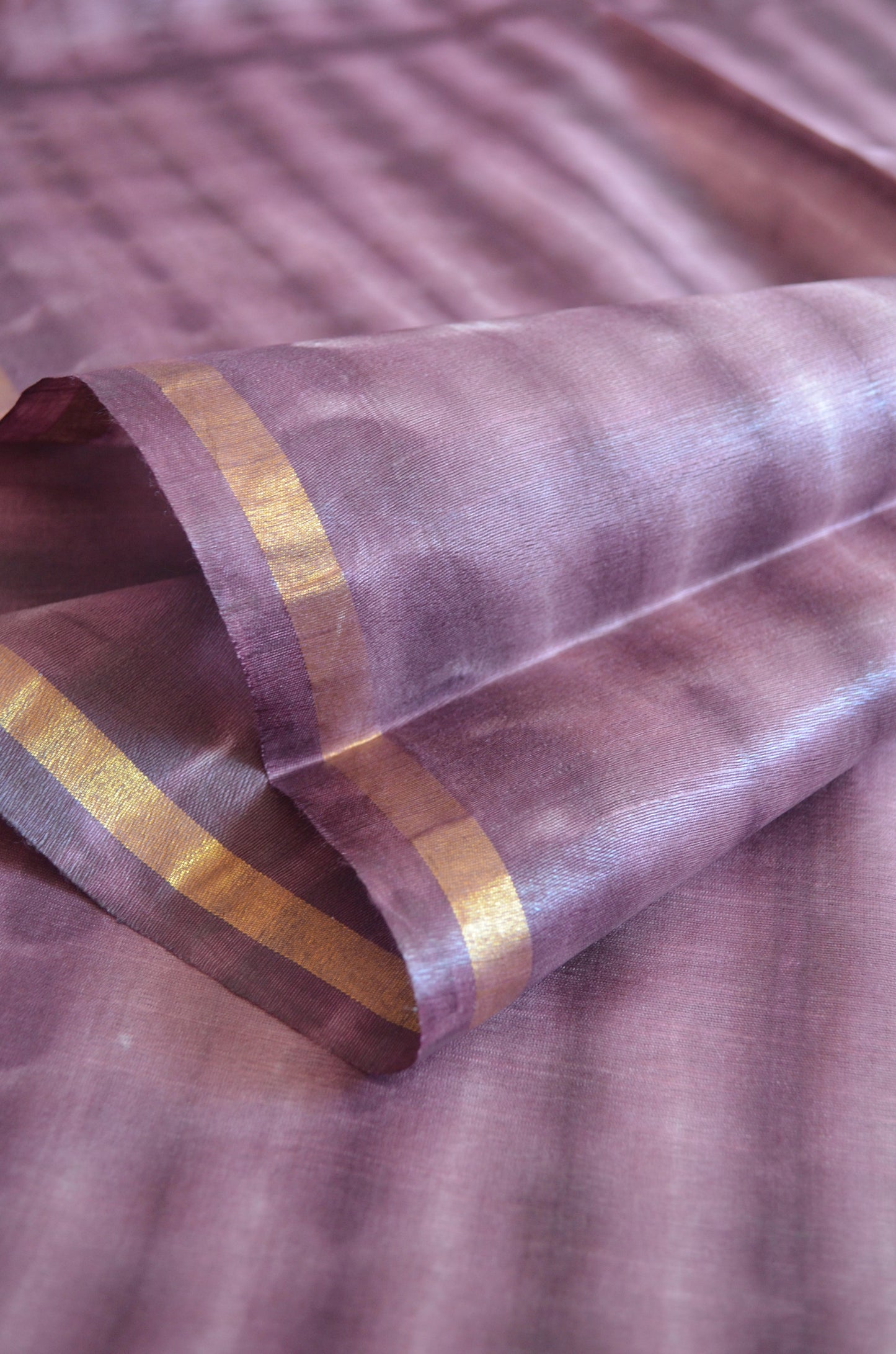 Wine Magenta Shibori Vegan Silk Handloom Saree