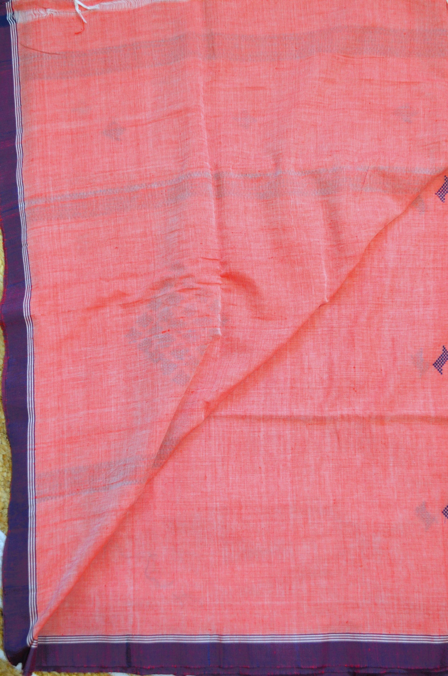 Red Buttery Mul Cotton Bengal Muslin Handloom Saree