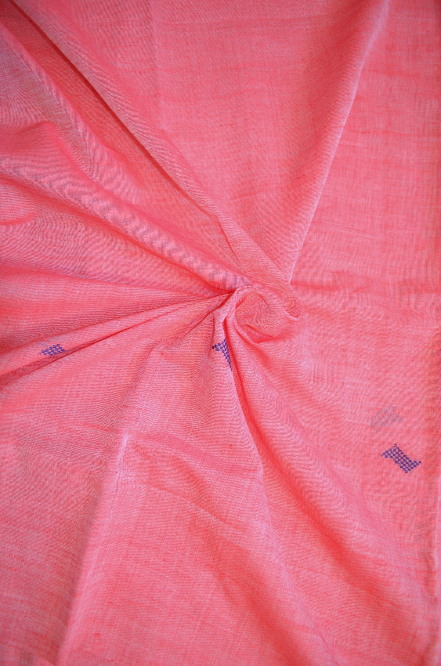 Red Buttery Mul Cotton Bengal Muslin Handloom Saree