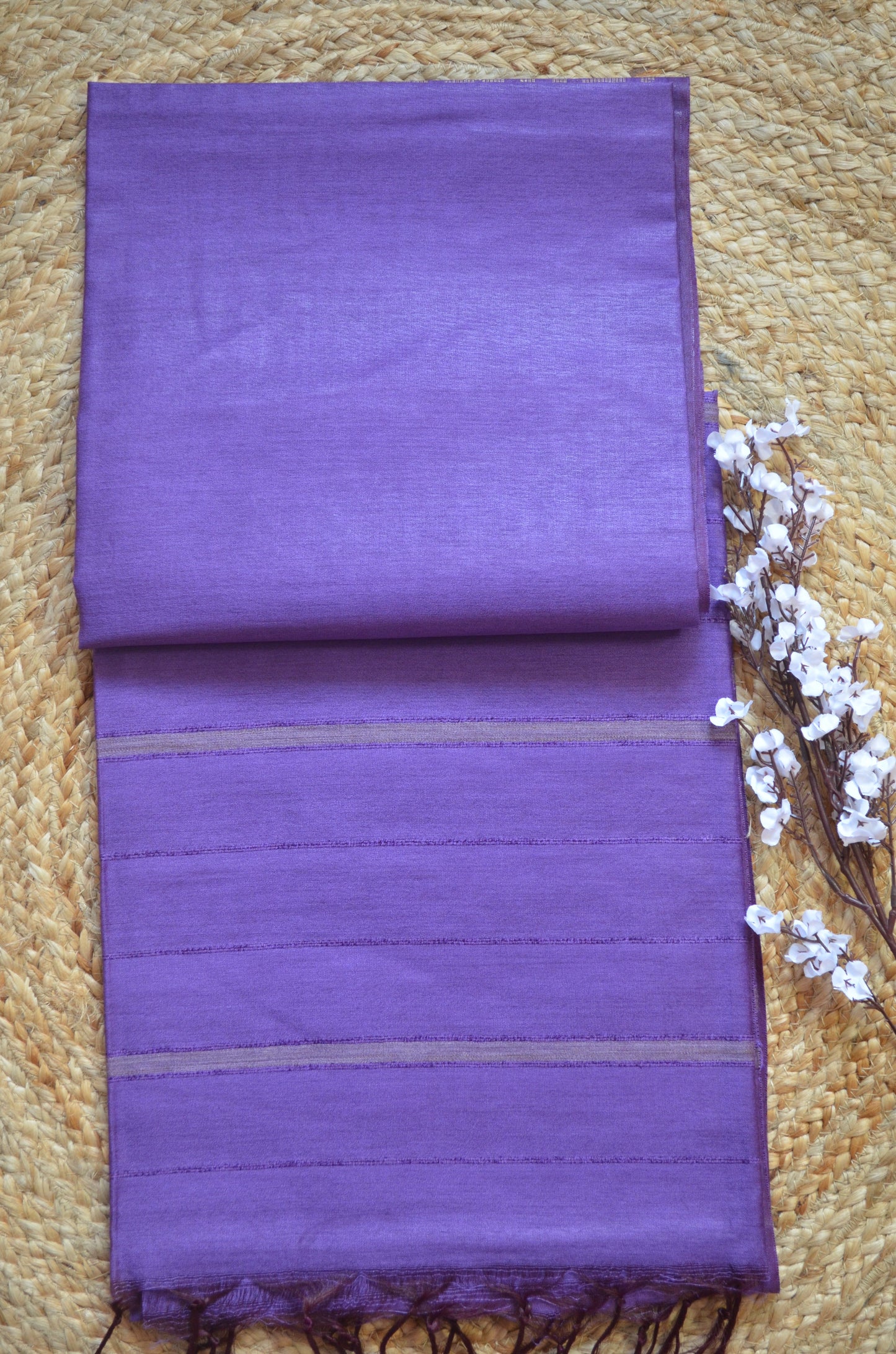 Purple Contemporary Vegan Silk Handloom Saree
