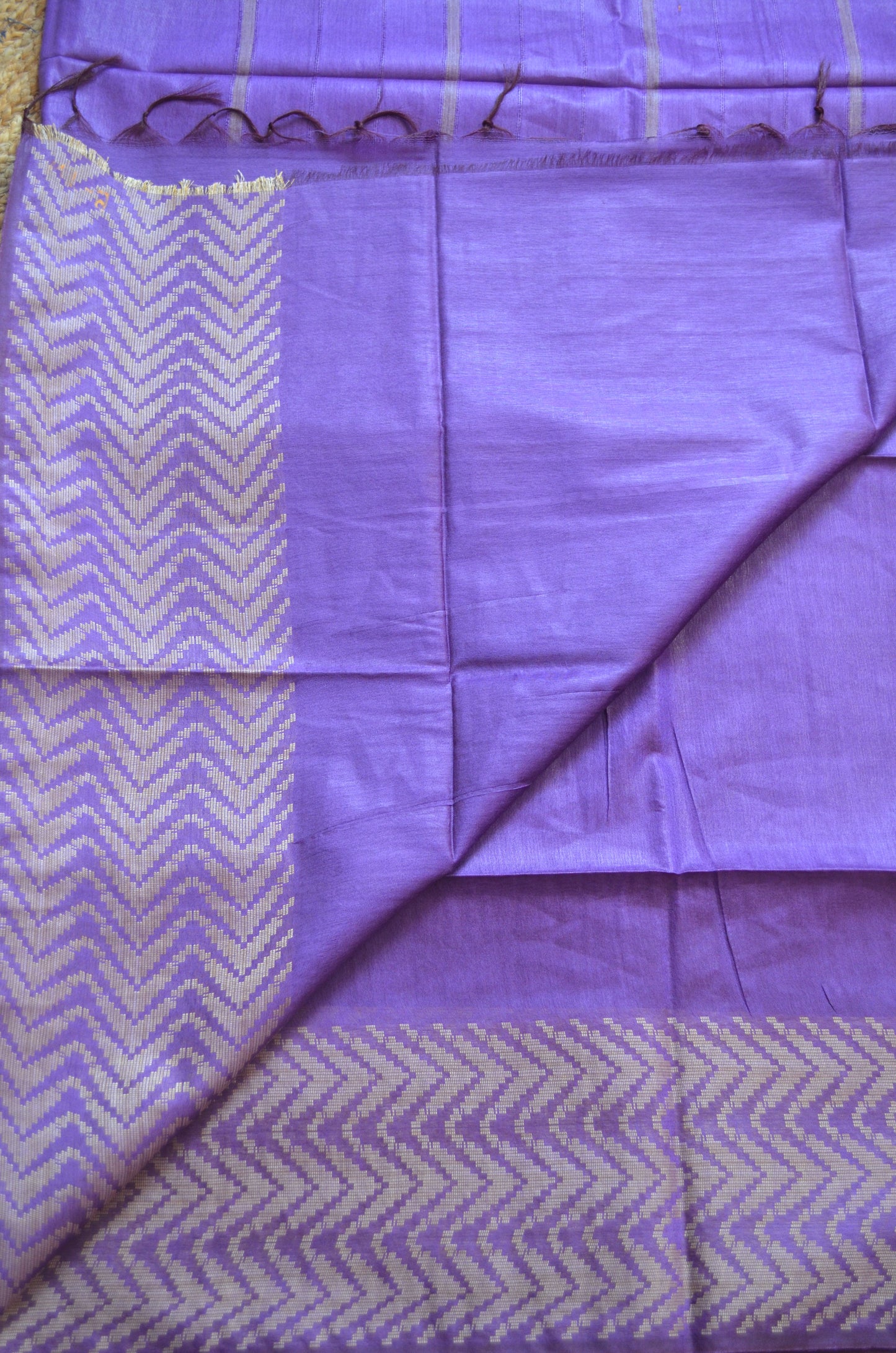 Purple Contemporary Vegan Silk Handloom Saree