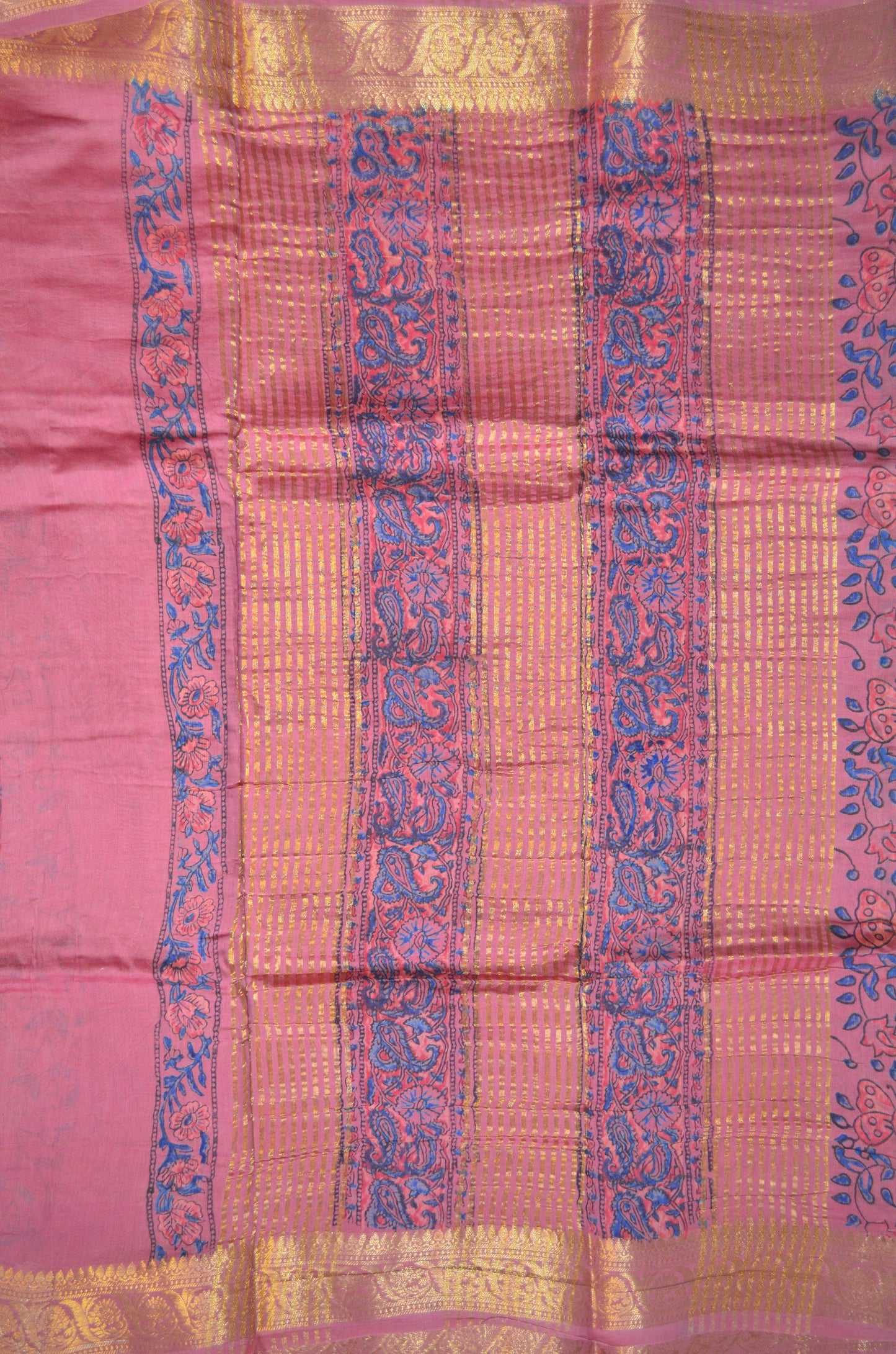 Rouge Kalamkari Vegan Silk Handloom Saree