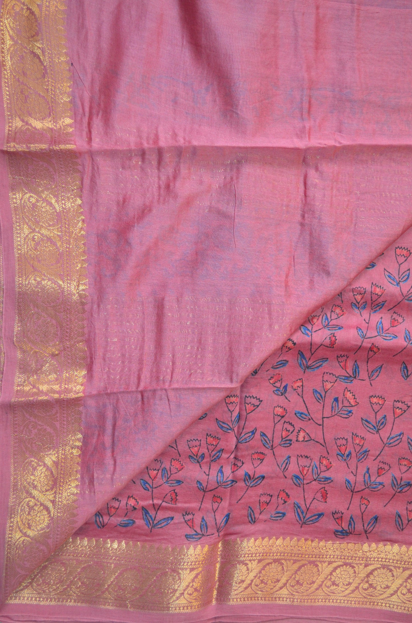 Rouge Kalamkari Vegan Silk Handloom Saree