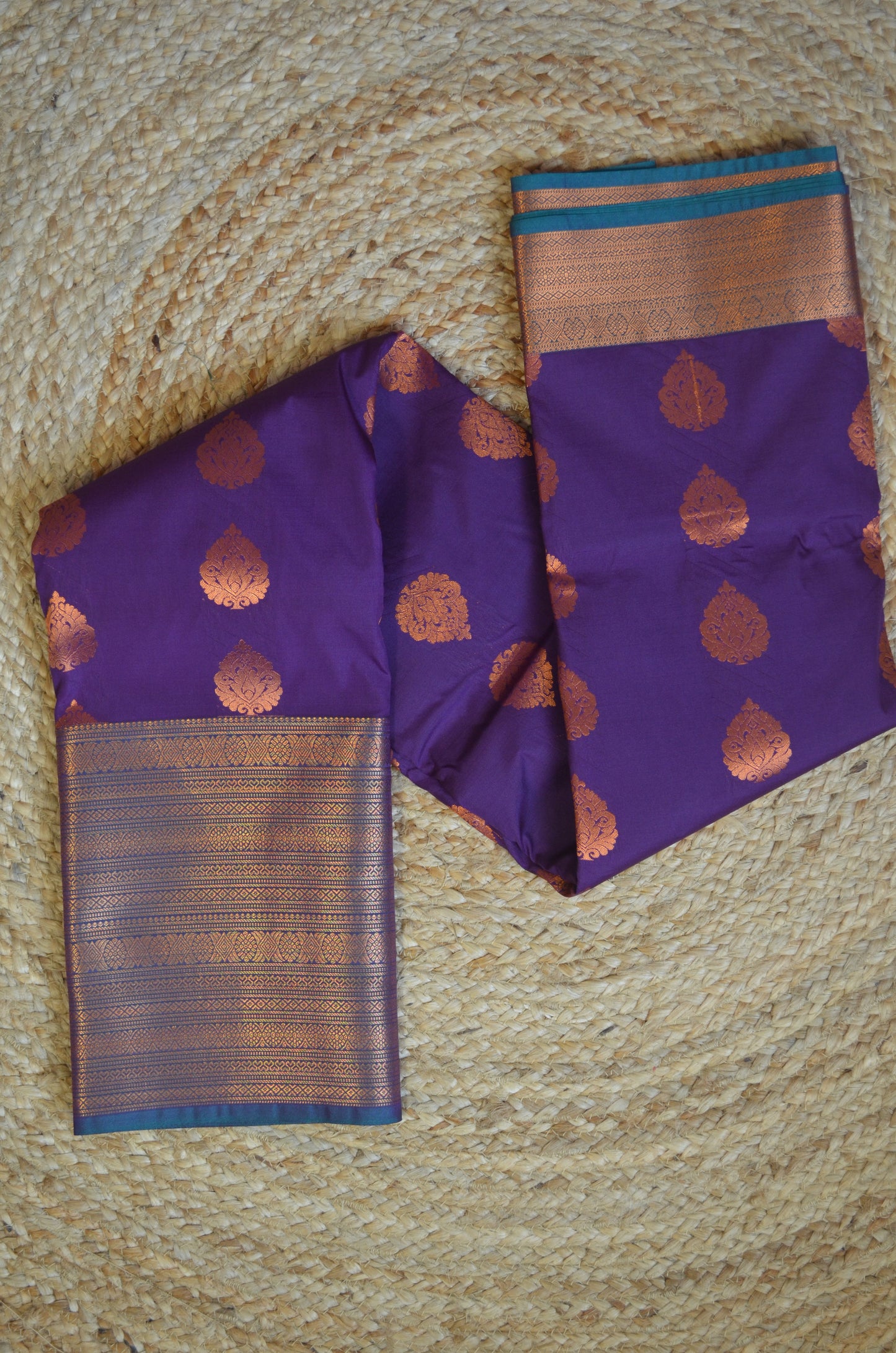 Purple Kanjivaram Silk Saree