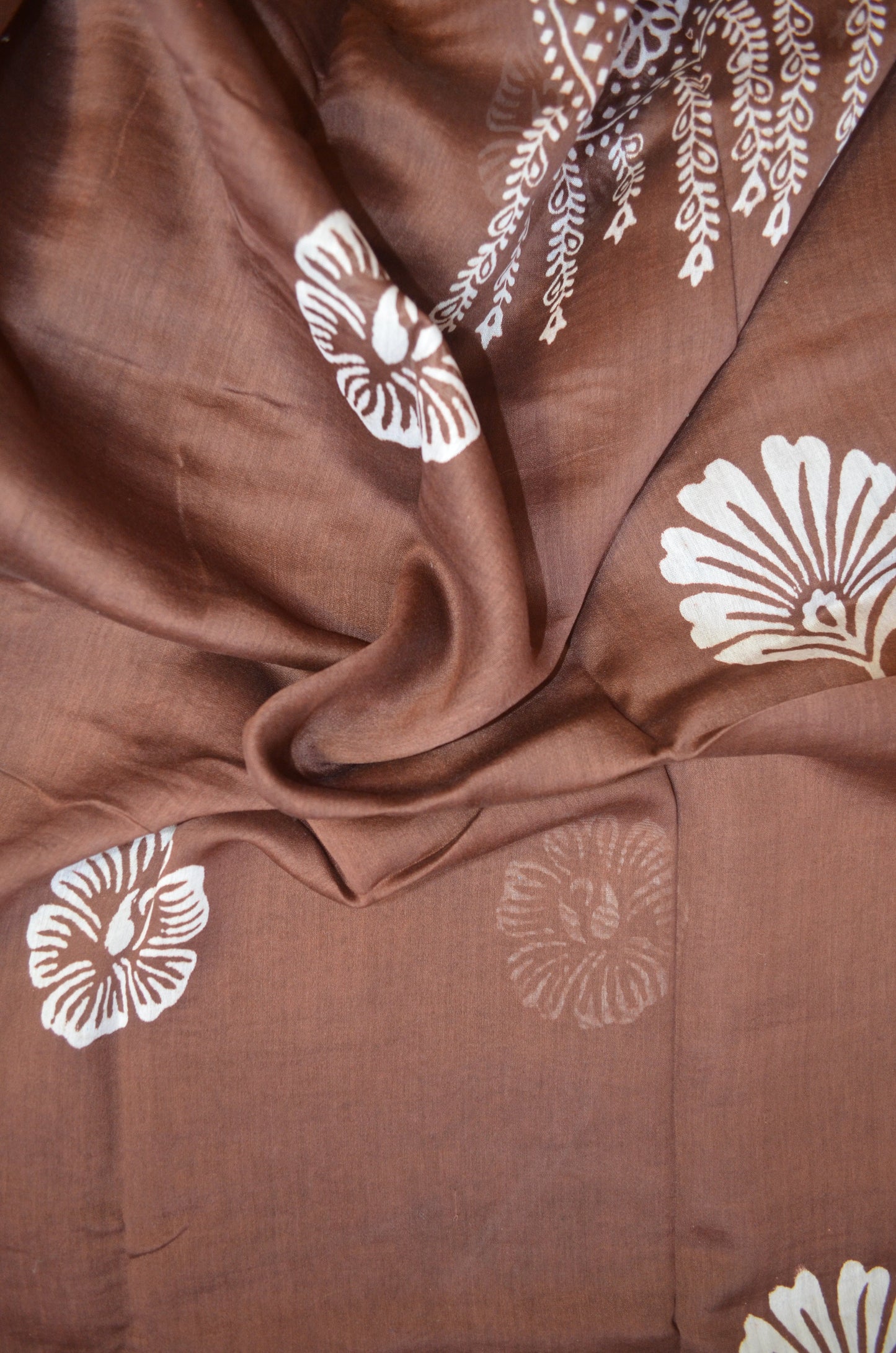 Chocolate Bapta Cotton Silk Handloom Saree