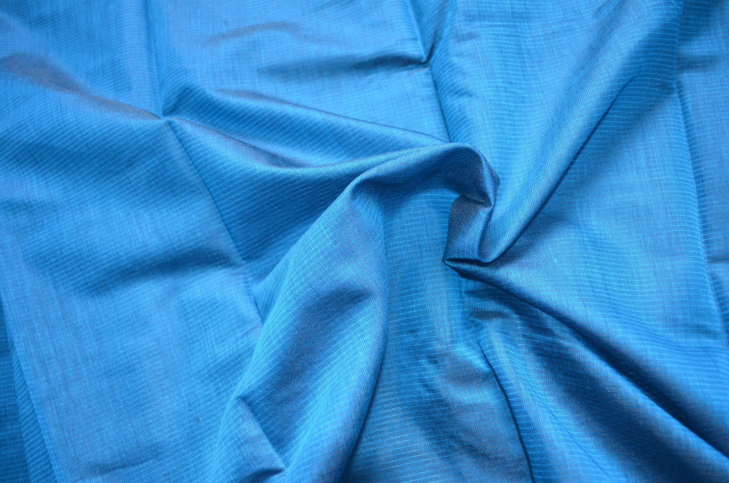 Cyan Mangalagiri Cotton Silk Handloom Saree