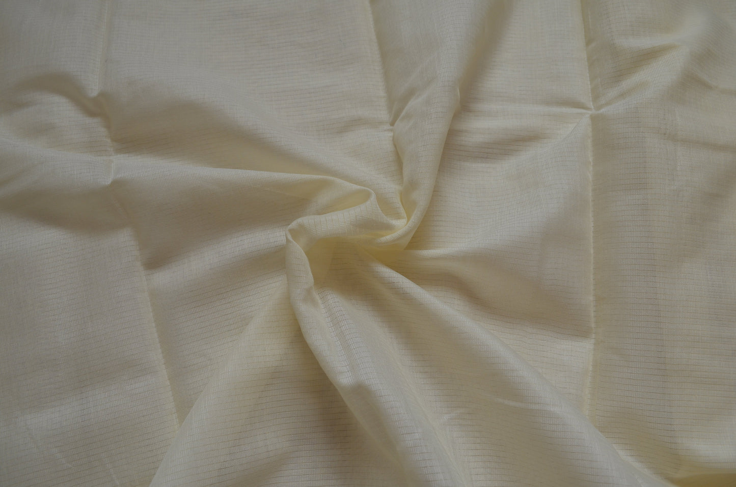 Cream Blue Mangalagiri Cotton Silk Handloom Saree