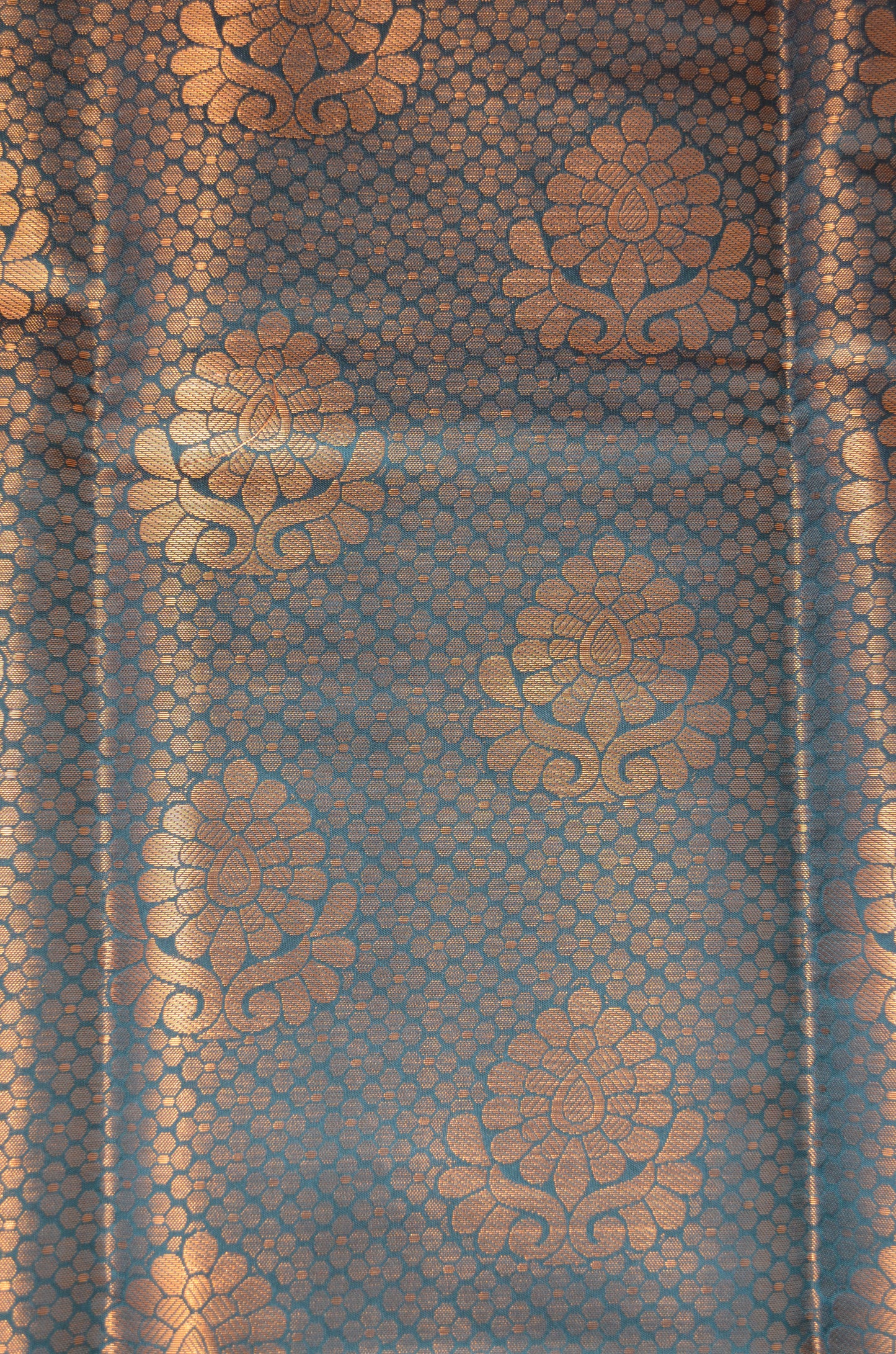 Jungle Green Jacquard Kanjivaram Silk Saree