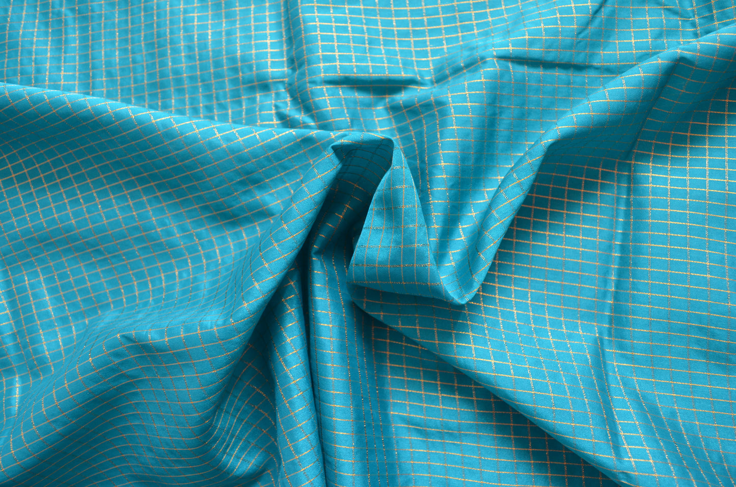 Teal Mysore Crepe Silk Saree