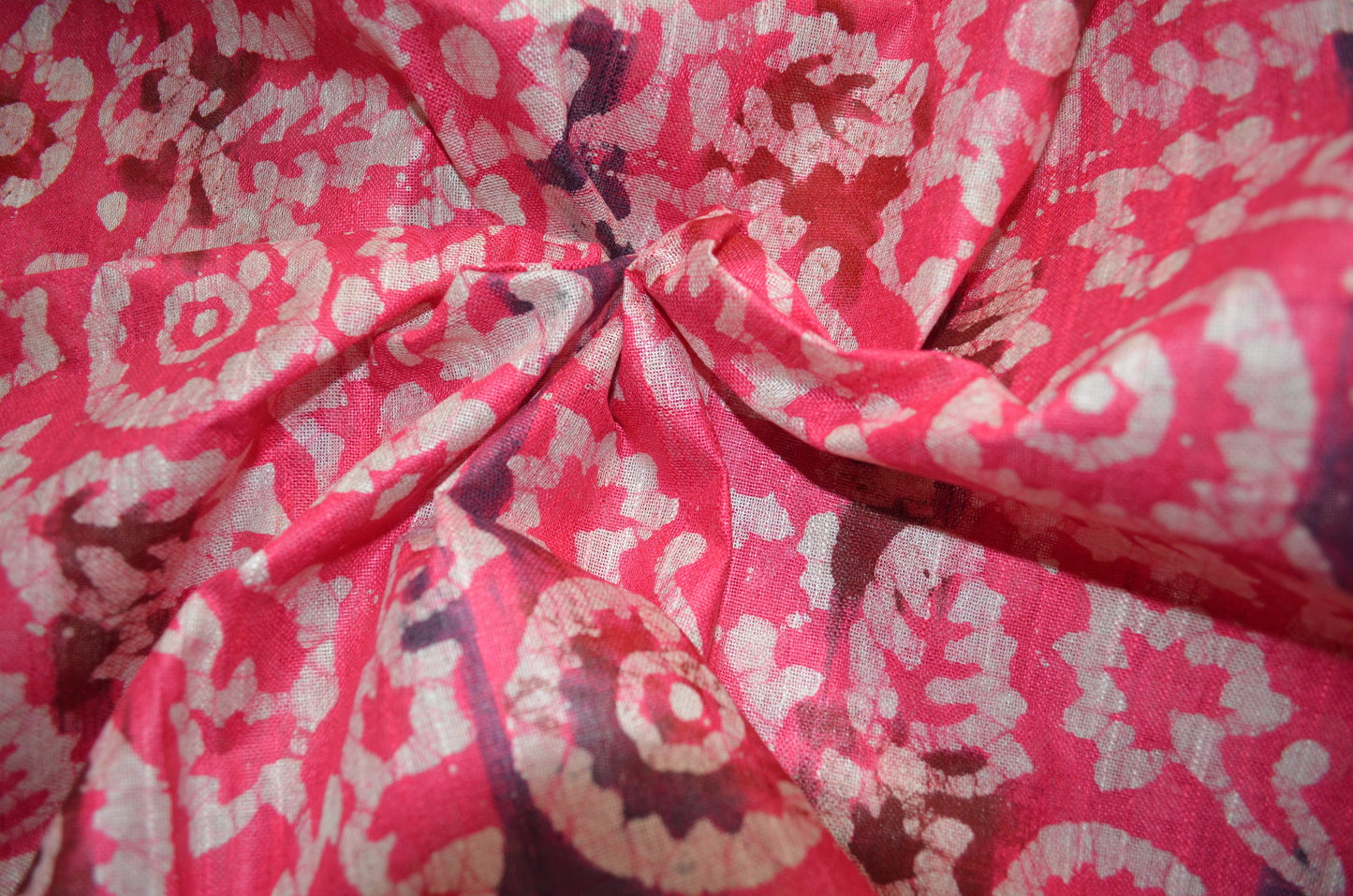 Rani Block Print Linen Handloom Saree