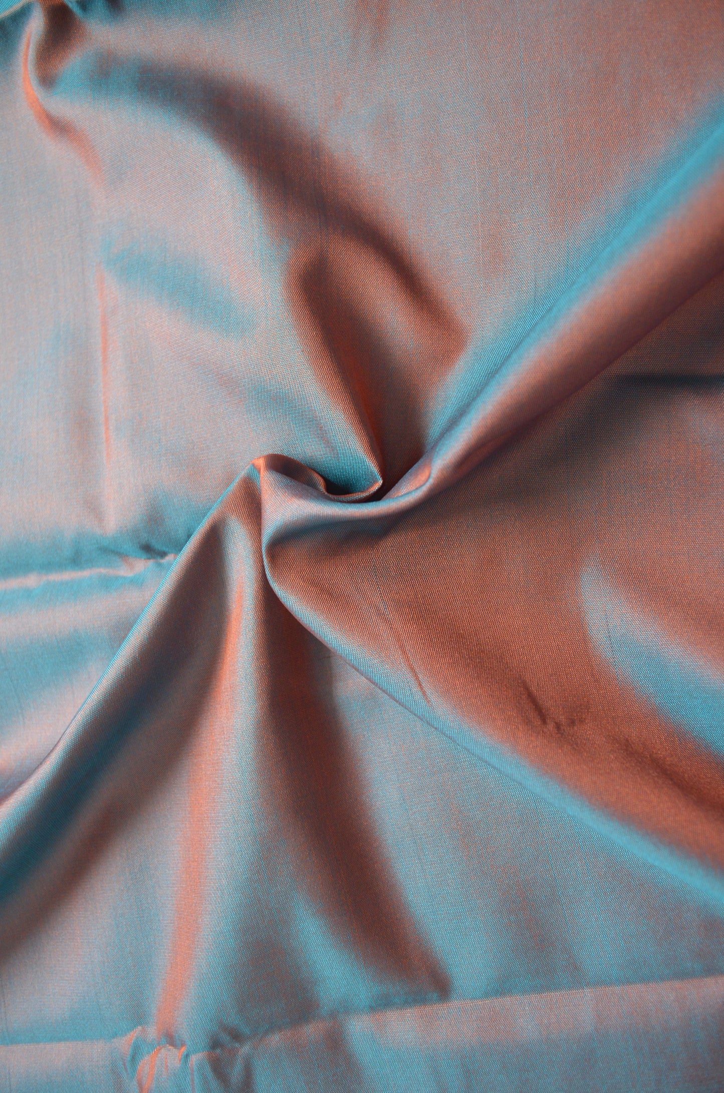 Teal Rust Magenta Katan Silk Saree