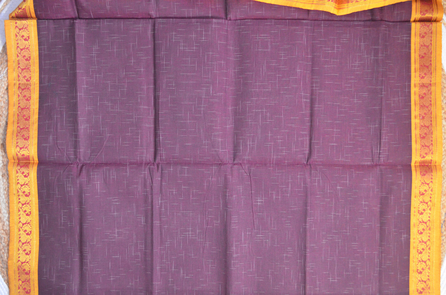 Maroon Madurai Cotton Handloom Saree