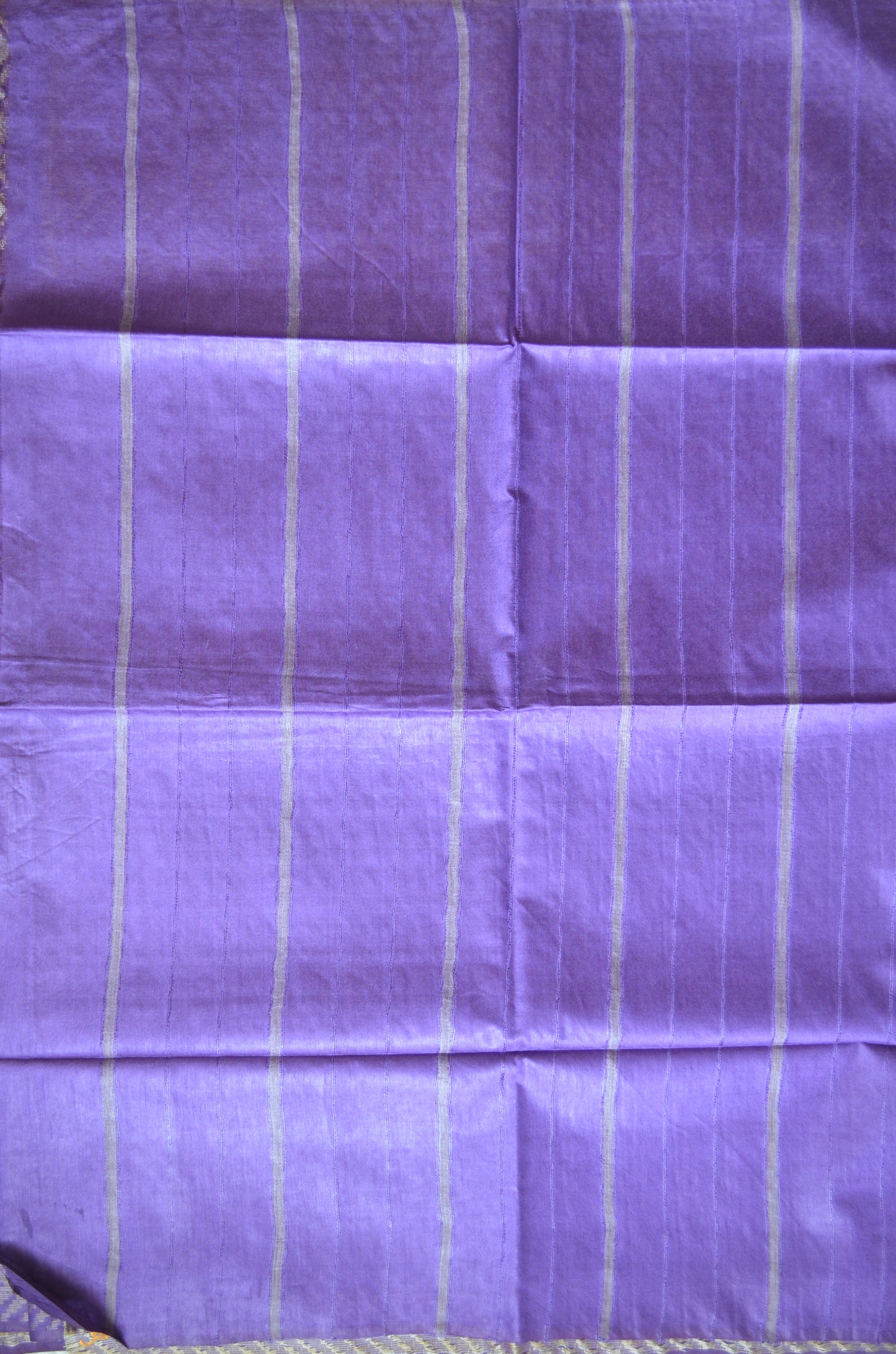 Purple Contemporary Thread Work Vegan Silk Handloom Saree