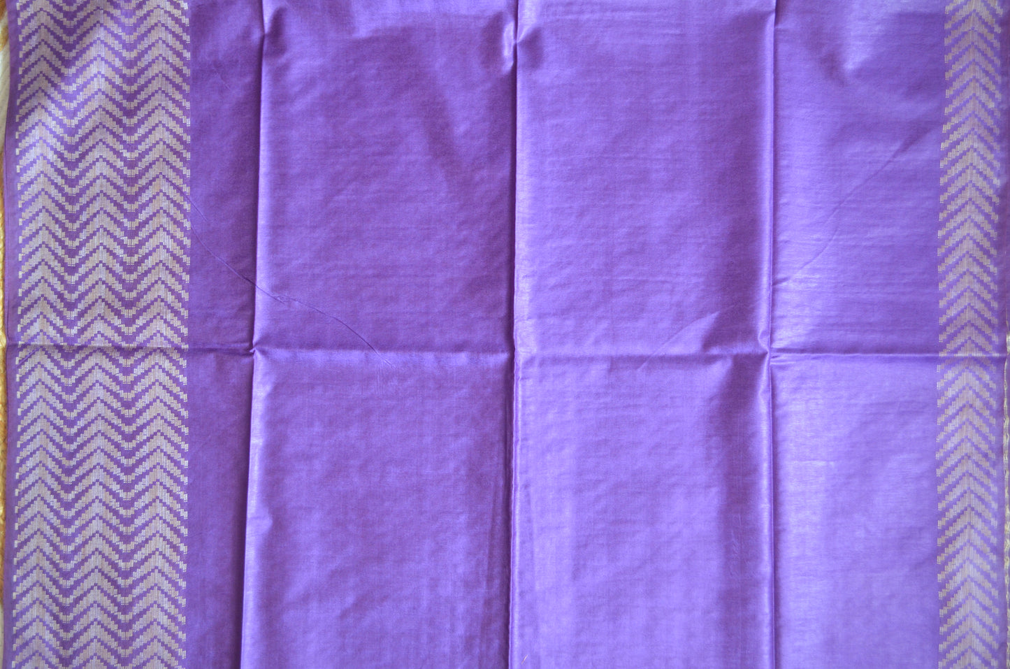 Purple Contemporary Thread Work Vegan Silk Handloom Saree