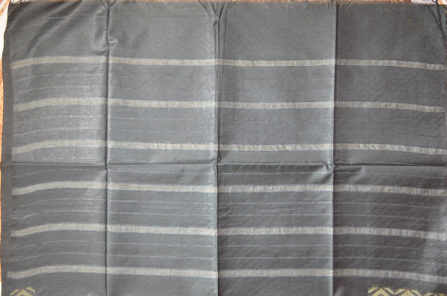 Black Contemporary Thread Work Vegan Silk Handloom Saree