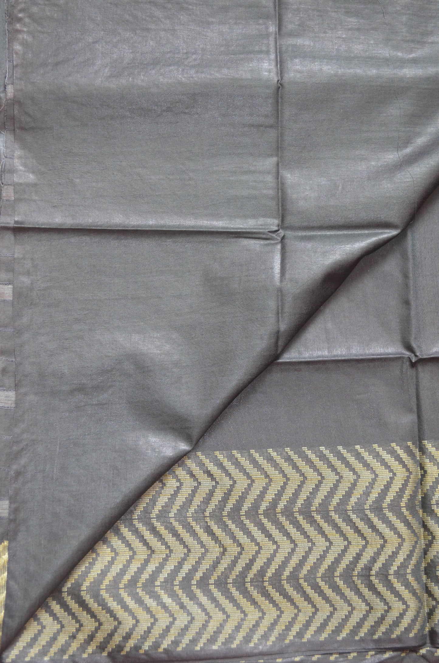 Black Contemporary Thread Work Vegan Silk Handloom Saree