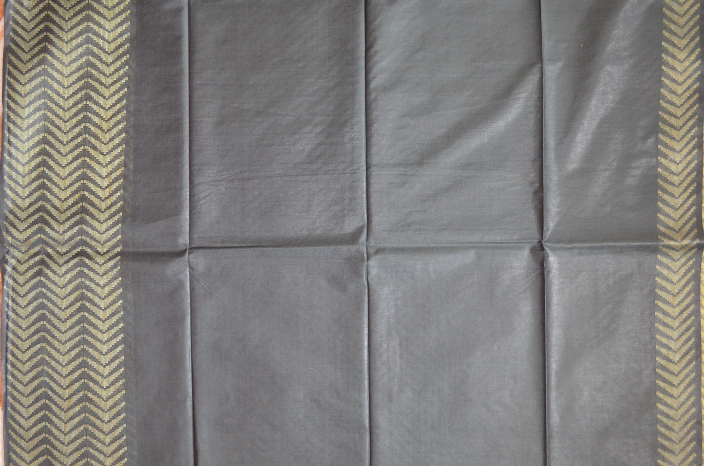 Black Contemporary Thread Work Vegan Silk Handloom Saree