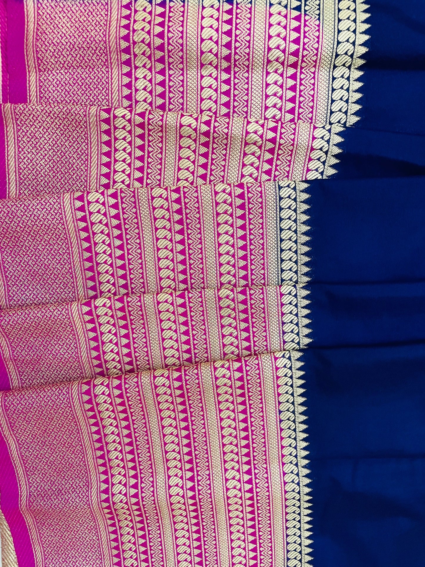 Purple Georgette Banarasi Silk Saree