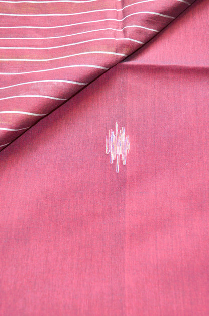 Maroon Buttery Mul Cotton Bengal Muslin Handloom Saree