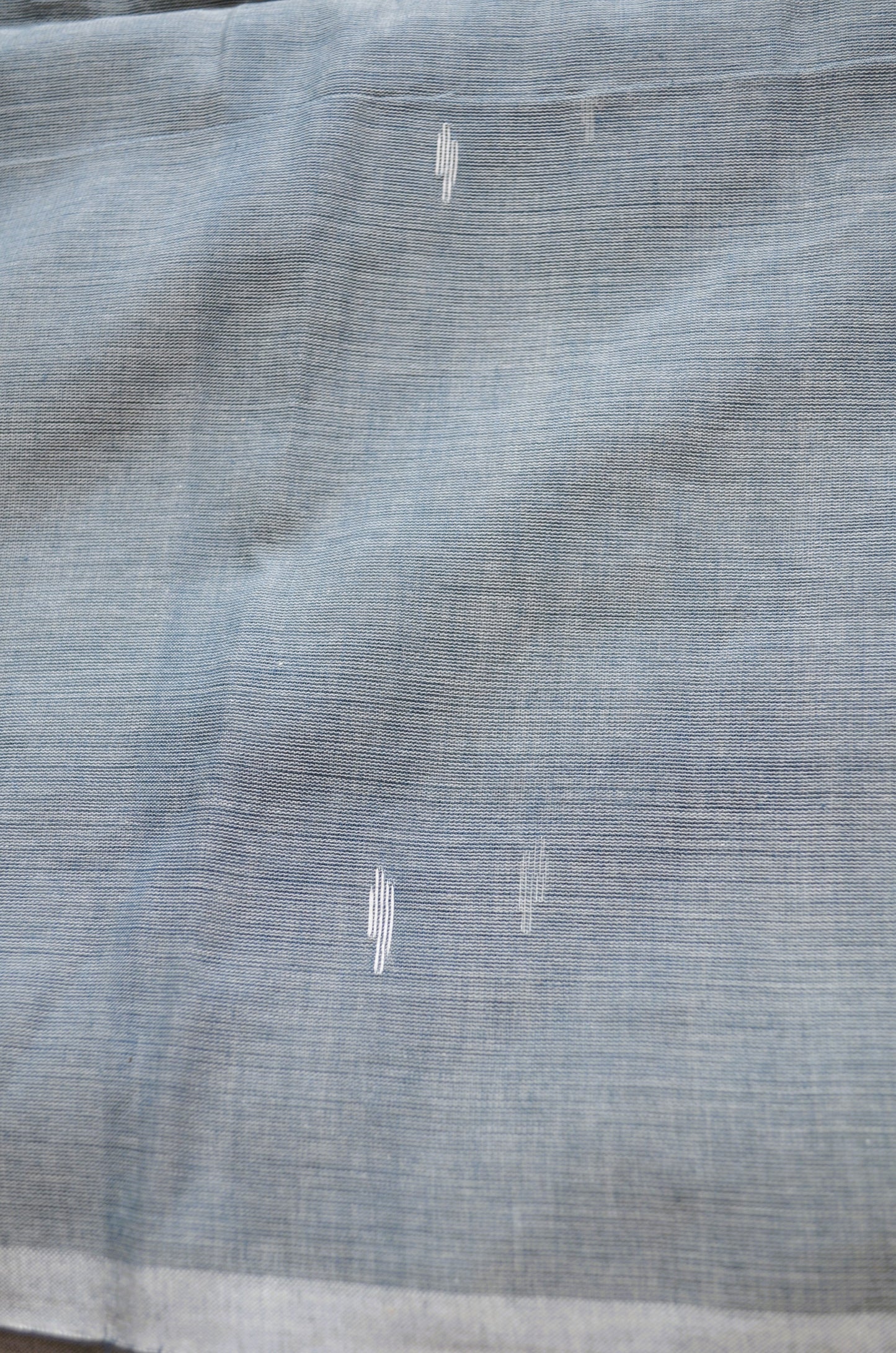 Steel Buttery Mul Cotton Bengal Muslin Handloom Saree