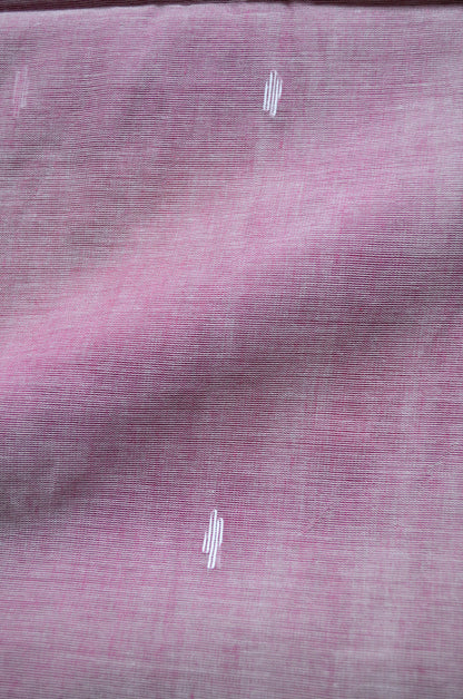 Rouge Buttery Mul Cotton Bengal Muslin Handloom Saree
