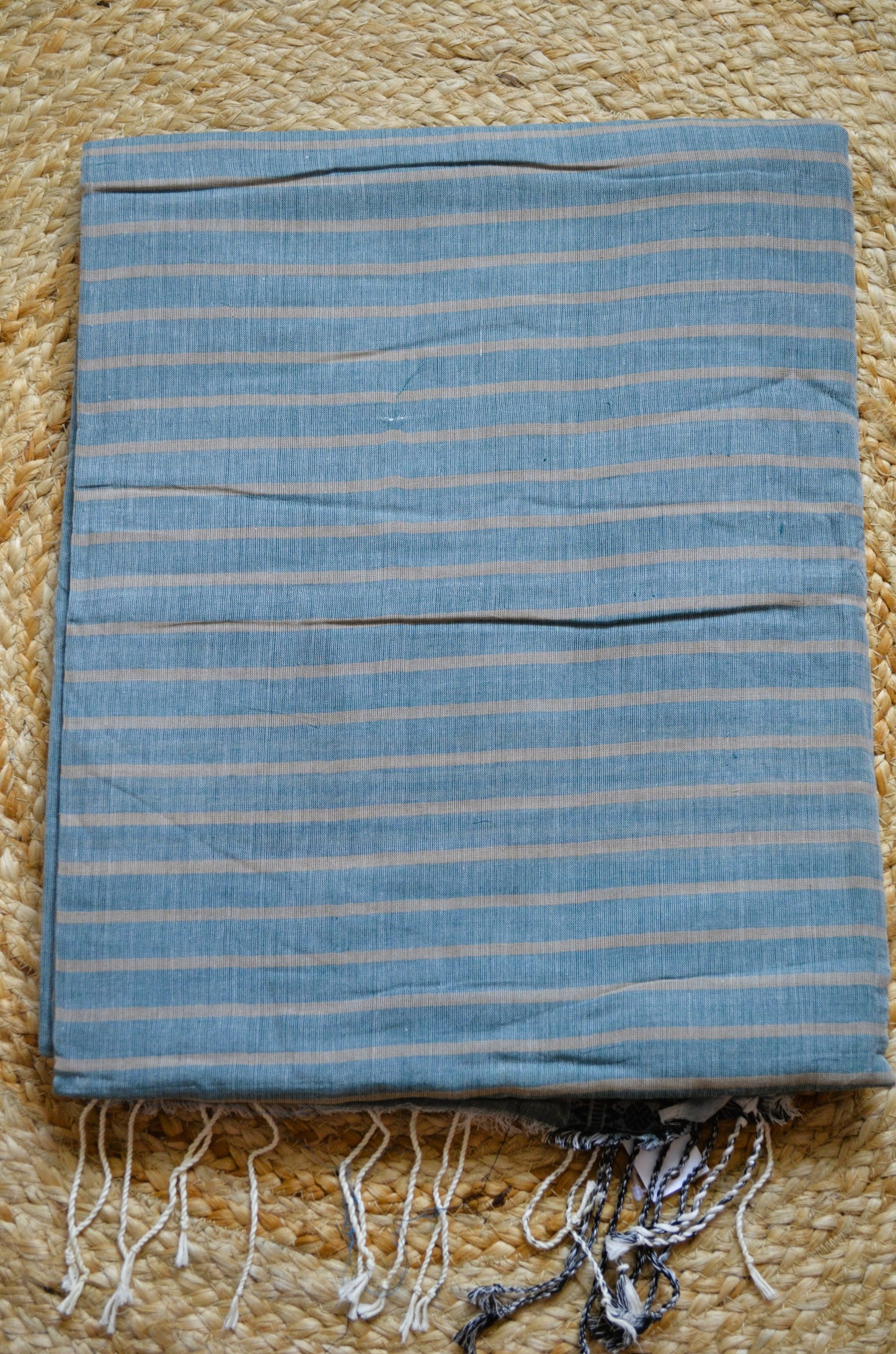 Bottle Green Buttery Mul Cotton Bengal Muslin Handloom Saree