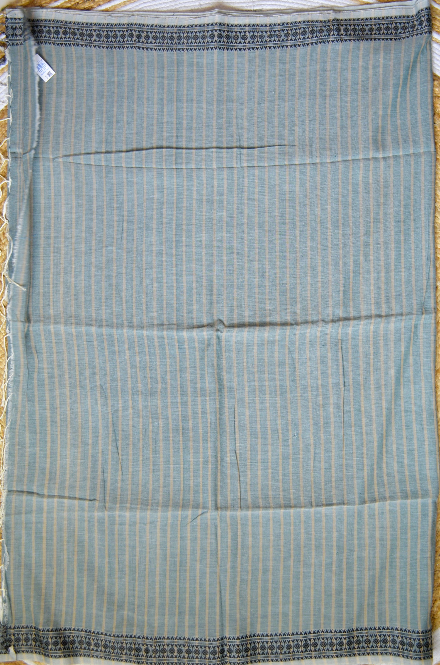 Bottle Green Buttery Mul Cotton Bengal Muslin Handloom Saree