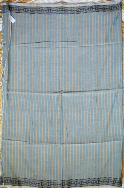 Bottle Green Buttery Mul Cotton Bengal Muslin Handloom Saree