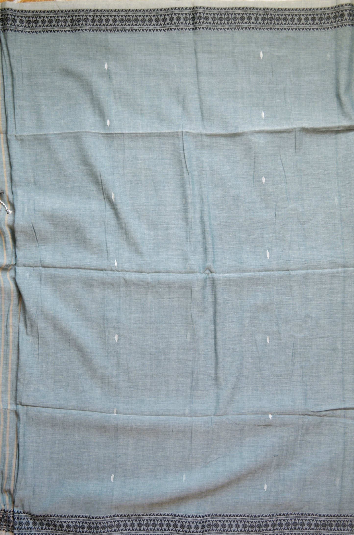 Bottle Green Buttery Mul Cotton Bengal Muslin Handloom Saree