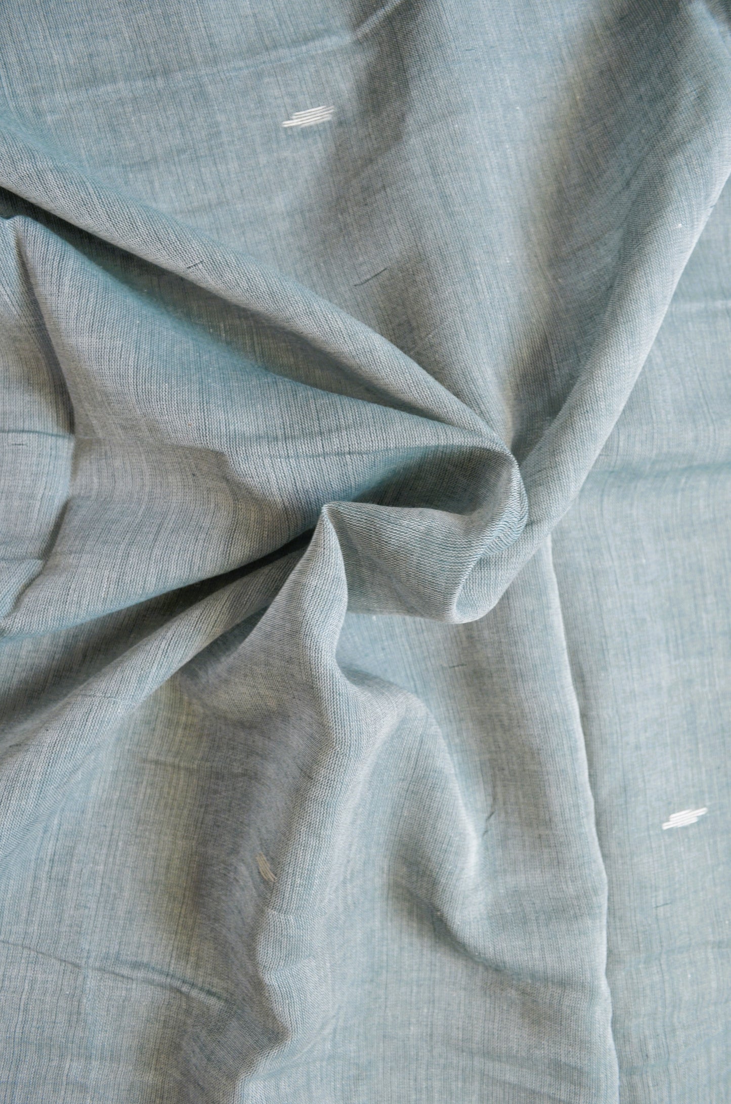 Bottle Green Buttery Mul Cotton Bengal Muslin Handloom Saree