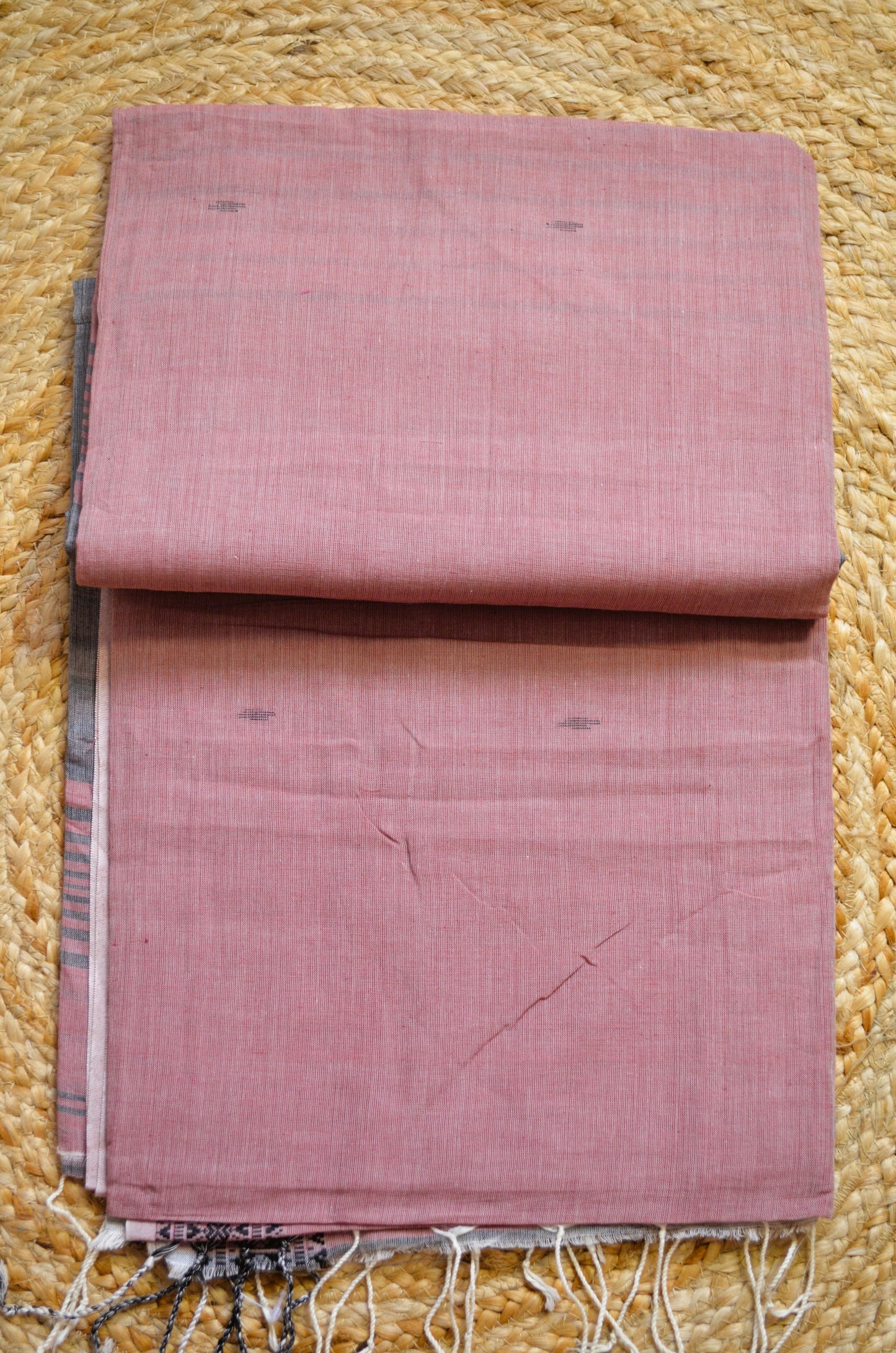 Red Buttery Mul Cotton Bengal Muslin Handloom Saree
