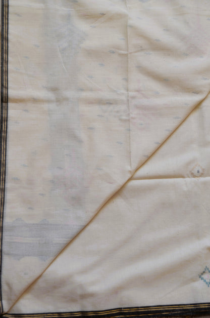 Off White Bengal Jamdani Handloom Saree
