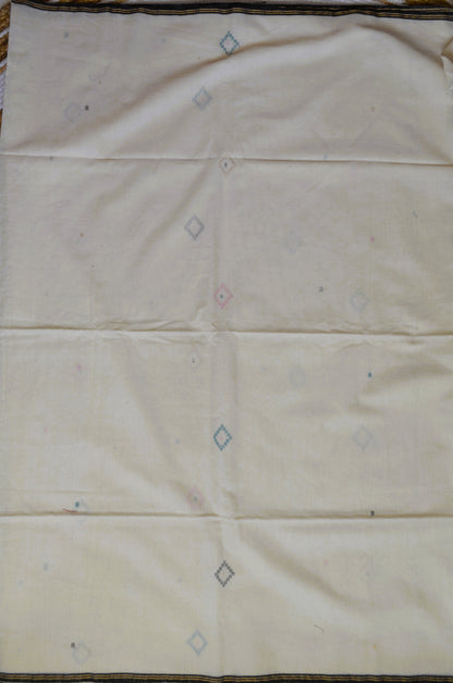 Off White Bengal Jamdani Handloom Saree